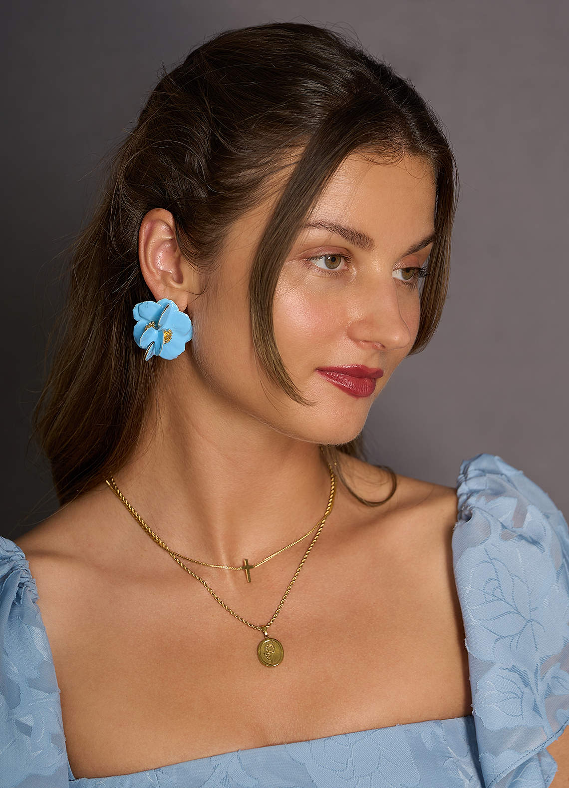 front Amelia Floral Earrings
