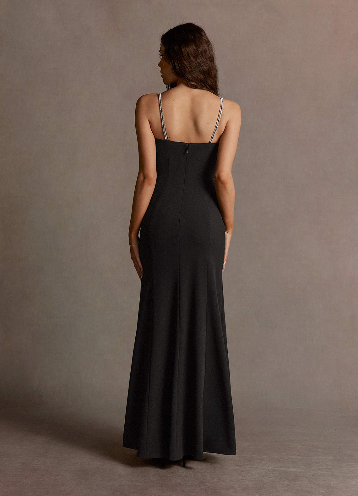 Kasey Rhinestone Dress-Black