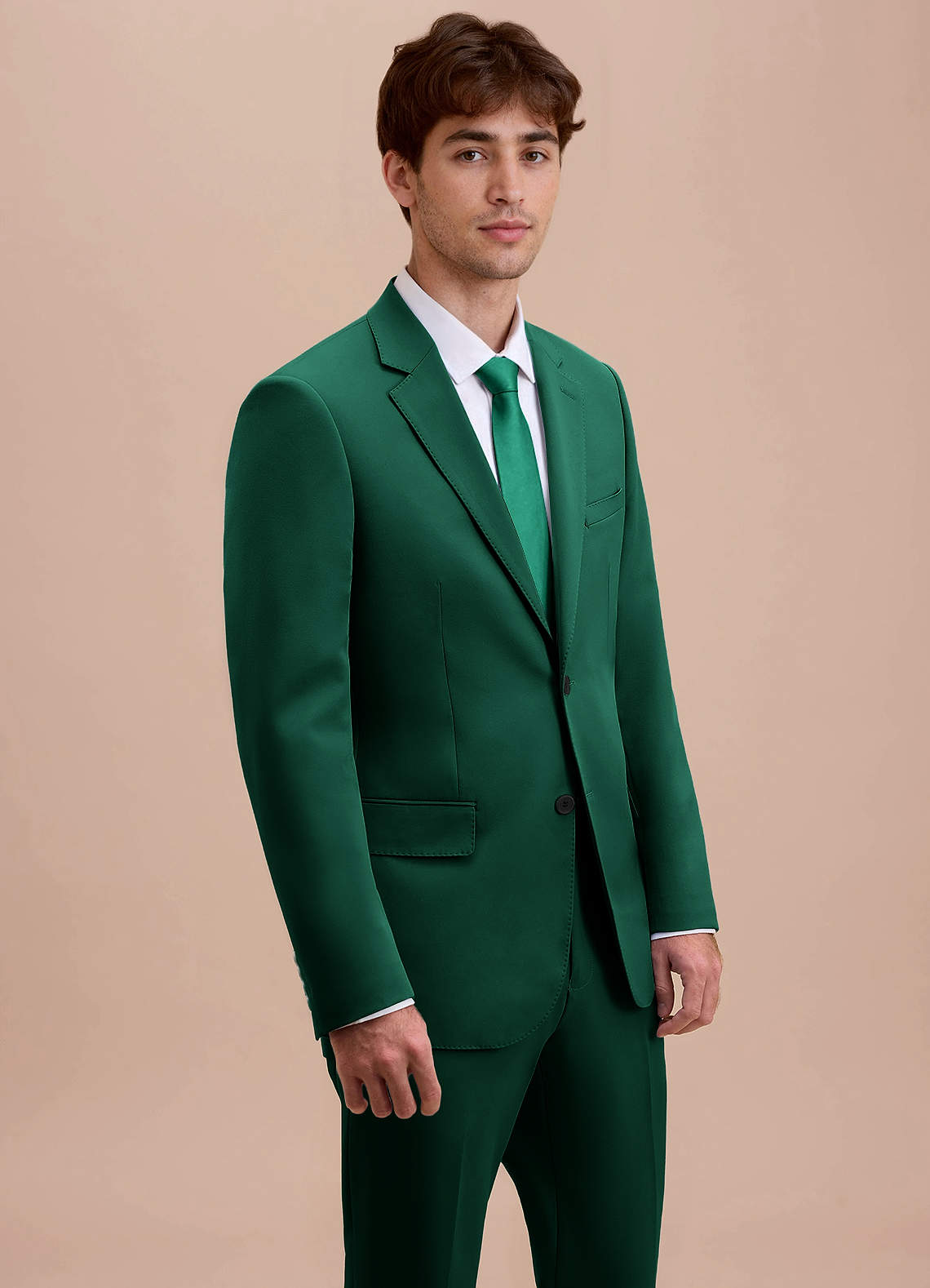 front Ethan Emerald Refined Weave Suit Jacket
