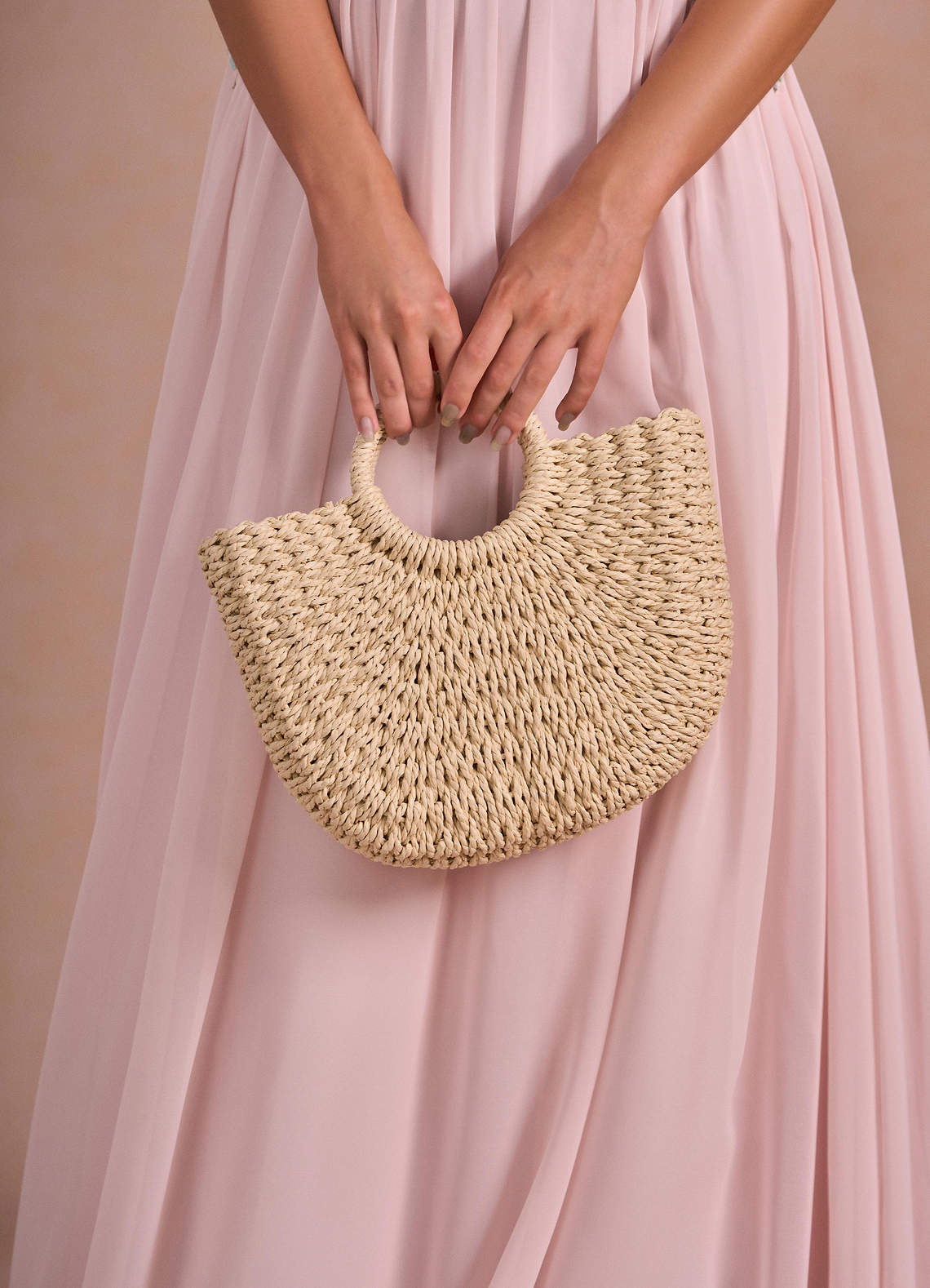 front Wicker Tote Bag