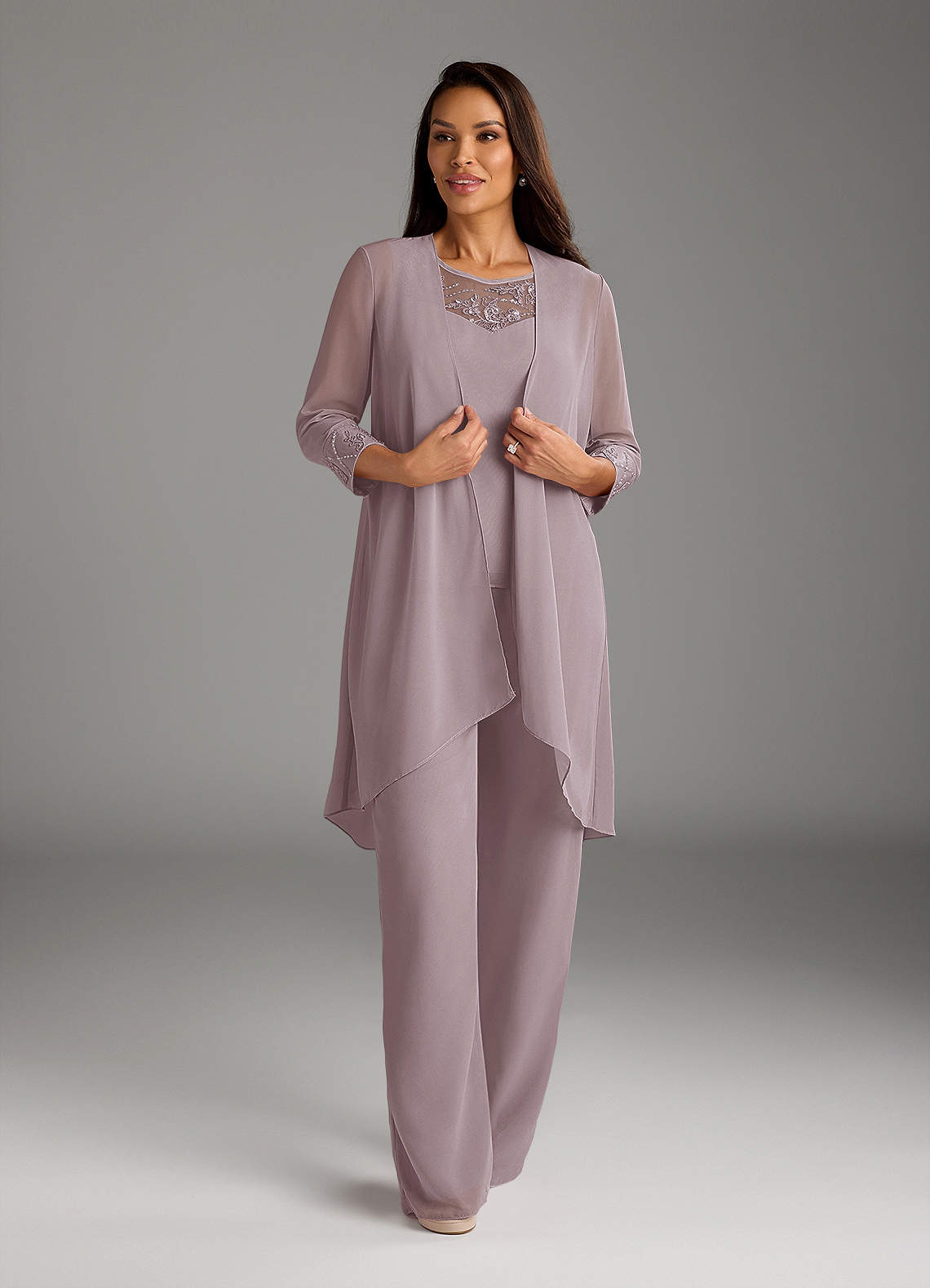 Azazie Maura Mother of the Bride Dresses Dusk Jumpsuit/Pantsuit Sequins Chiffon Dress image1