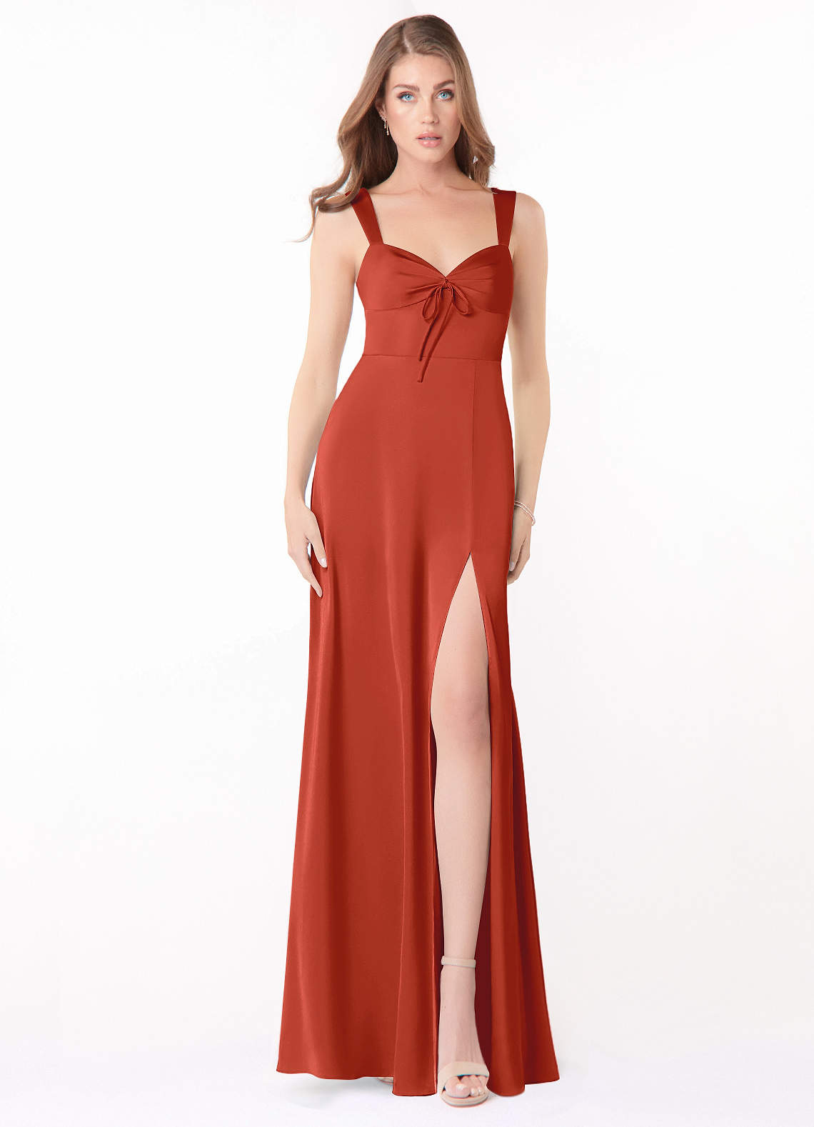 Azazie Alexia Stretch Satin Dress Final Sale image1