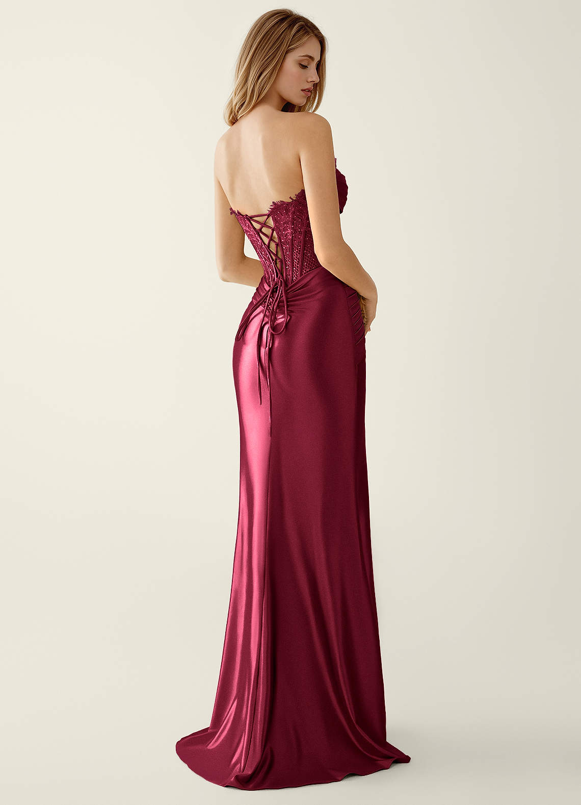 satin wrap dress burgundy Standard / XS Burgundy Satin Wrap Maxi Bridesmaid Dress Elegant Wine Red Formal Evening Gown