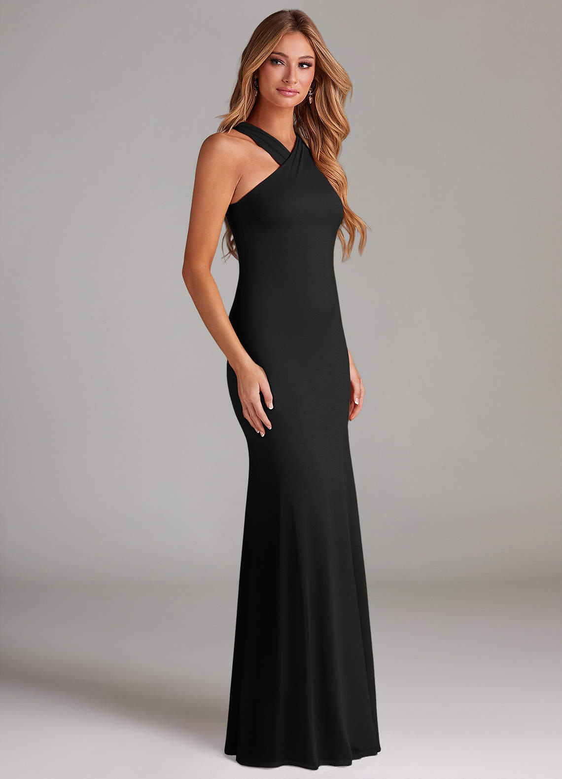 dresses from new york and company Green Ruffle-Sleeve Poplin Maxi Dress