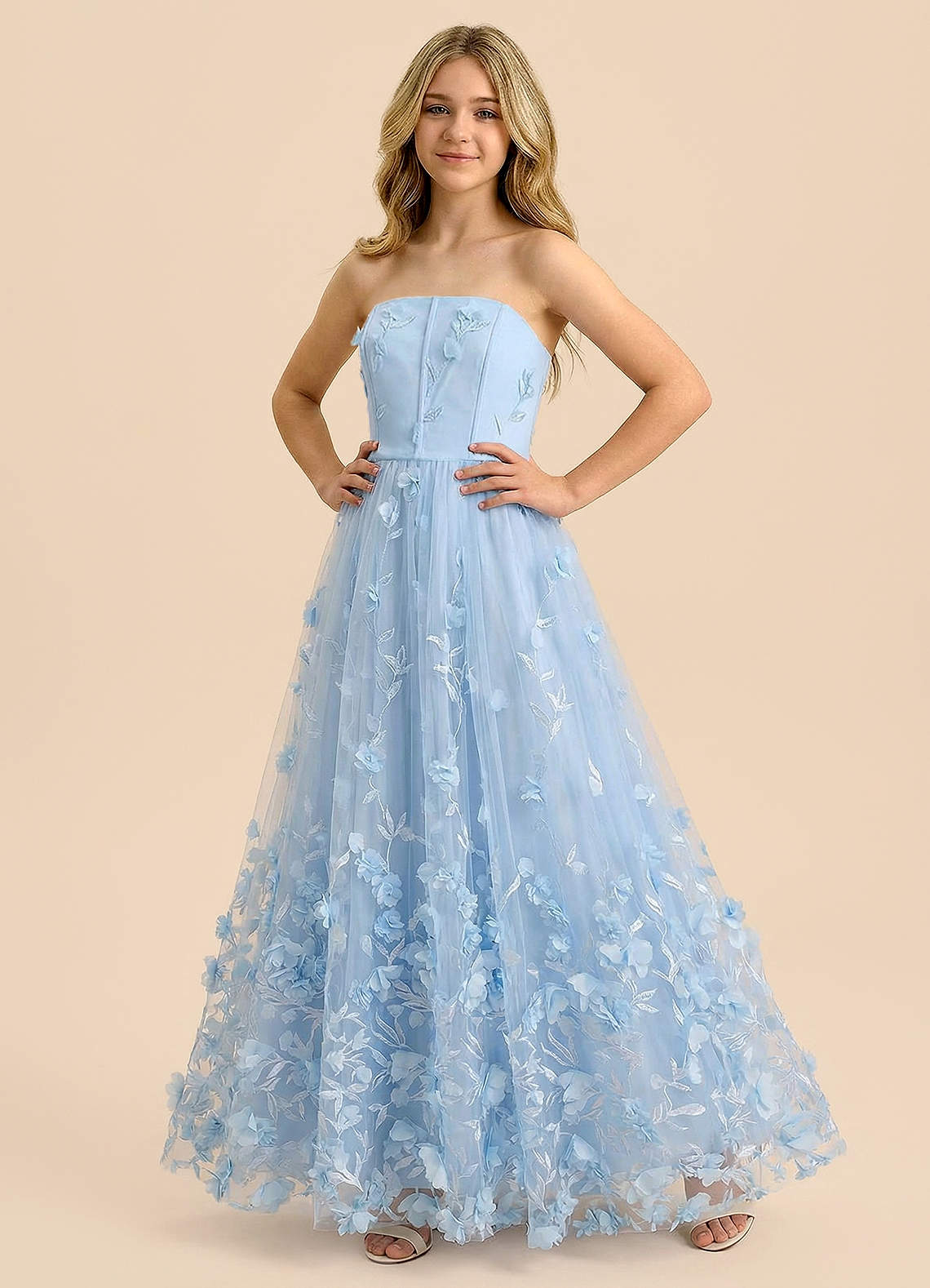 front Azazie Giselle Junior Formal Dress