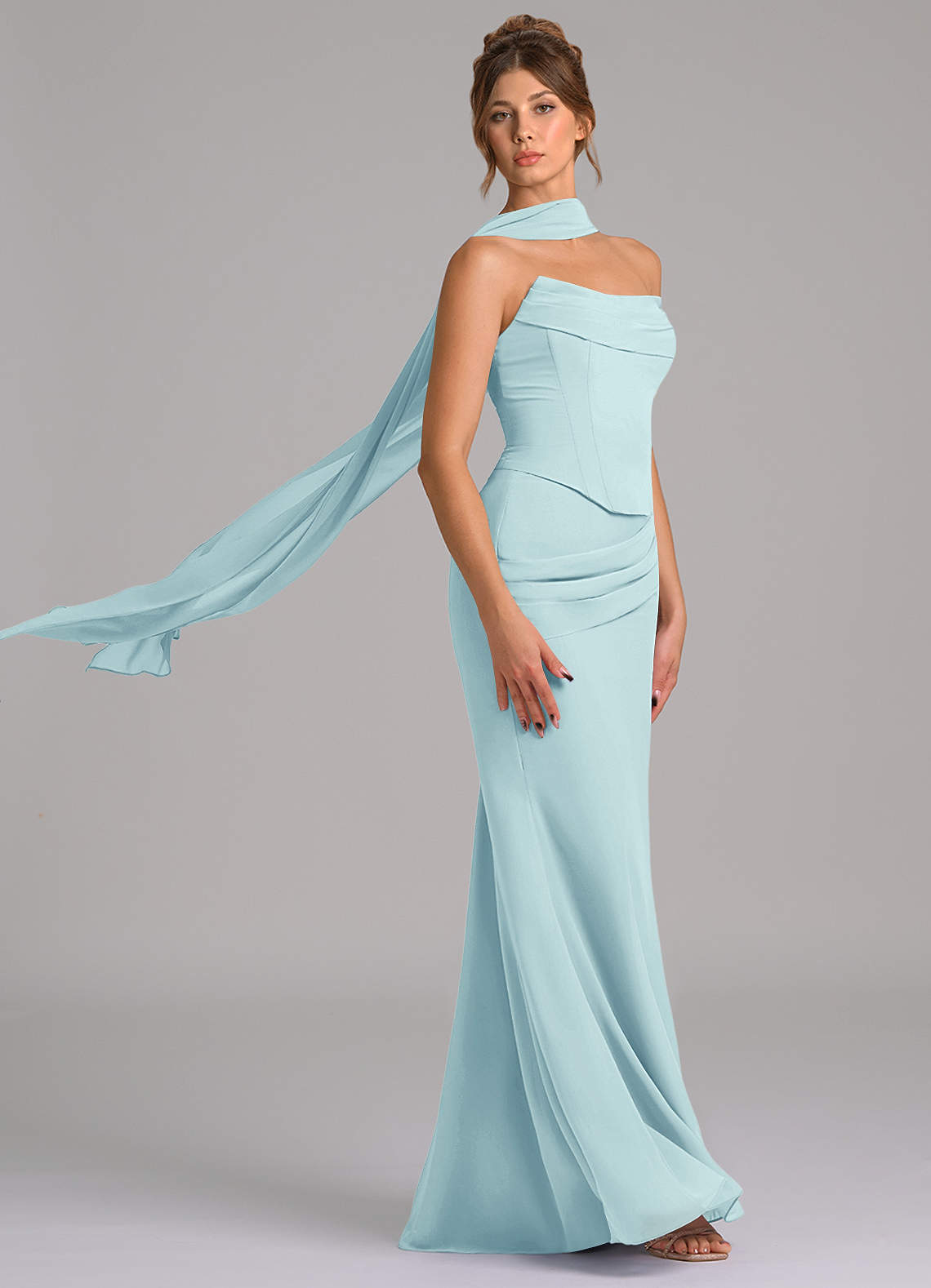 cheap long sleeve evening dresses Long Sleeve Sequin Evening Dress with Side Split