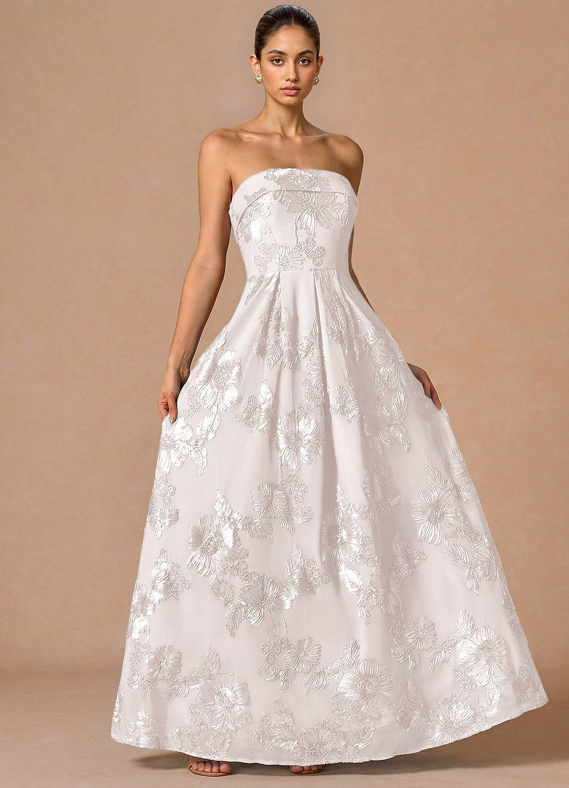 Evangeline Cloud White Maxi Dress | Azazie
