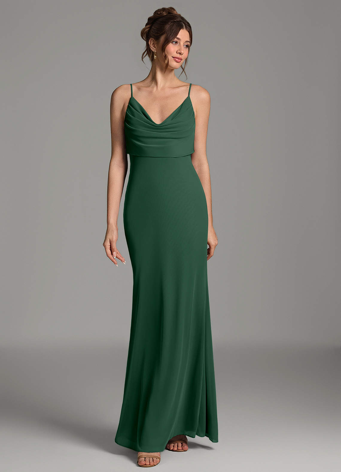 dark green mesh dress Azazie Zari embroidery midi dress