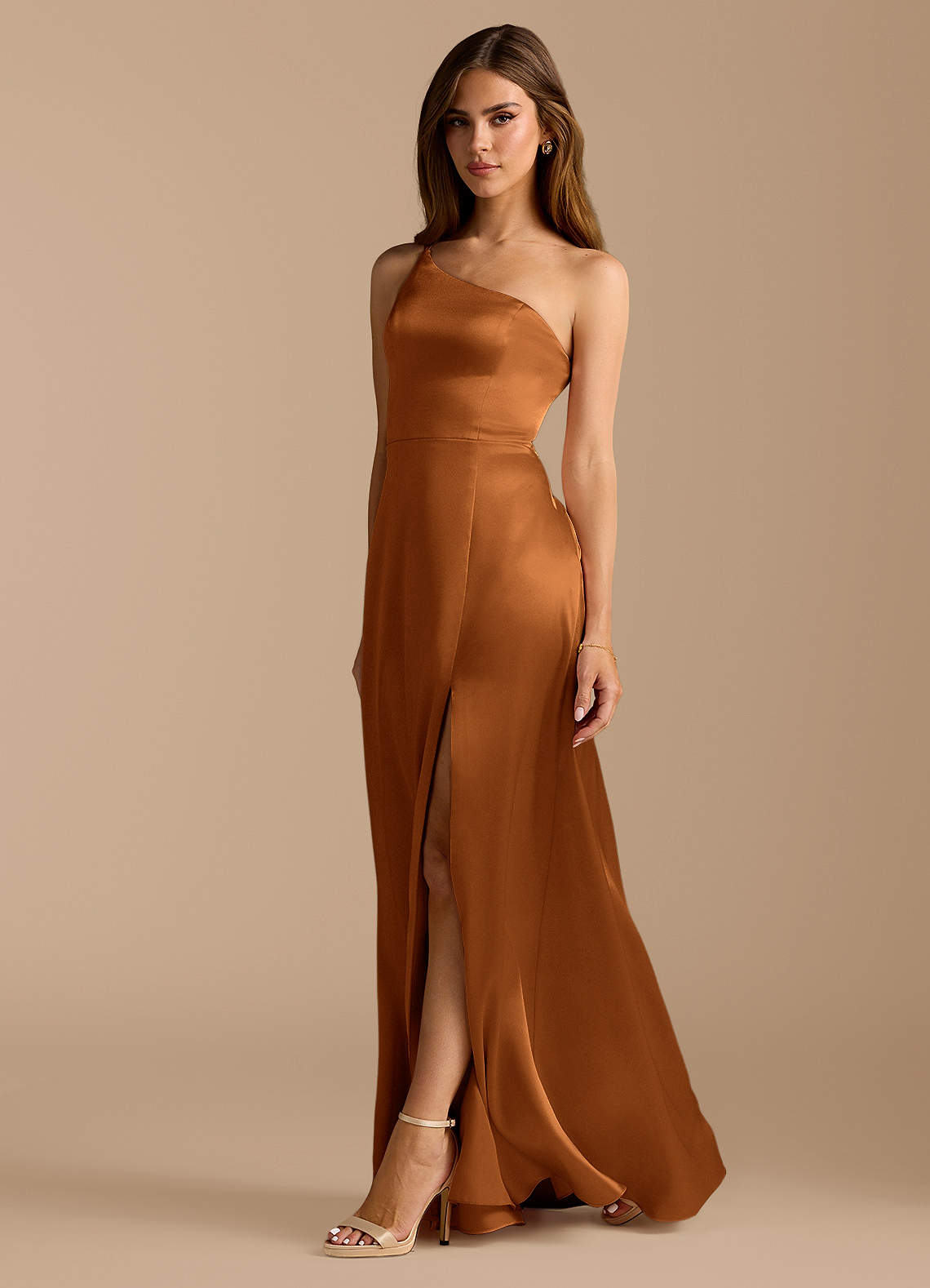 copper floor length dress MERCY MAXI DRESS BRONZE K / Large / BSM2056