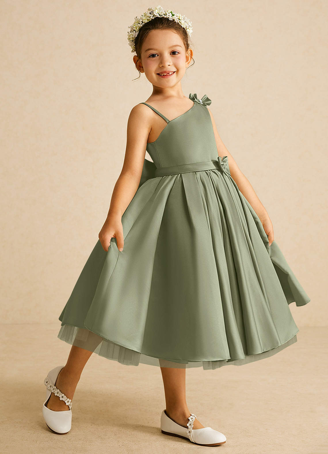 Color Verde Vestidos Para NiÃ±as En Venta Vestido Elegante De