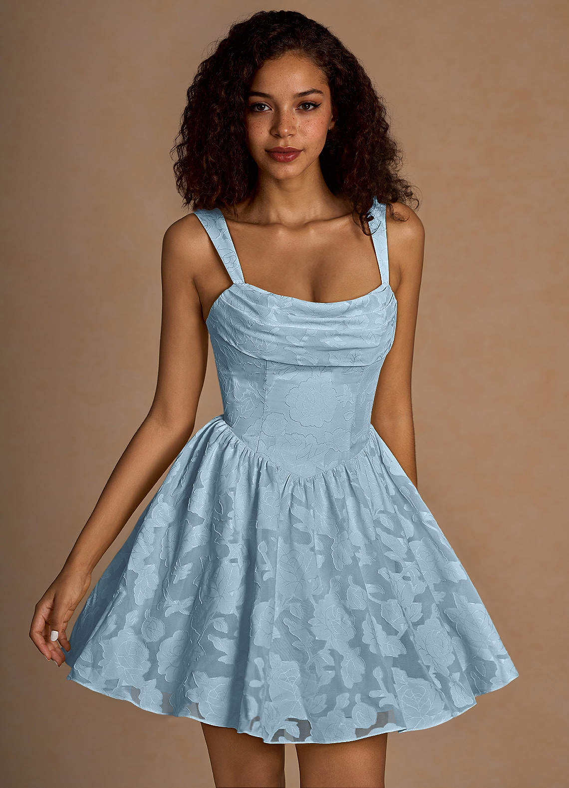 Ivy Sky Blue Mini Dress image1