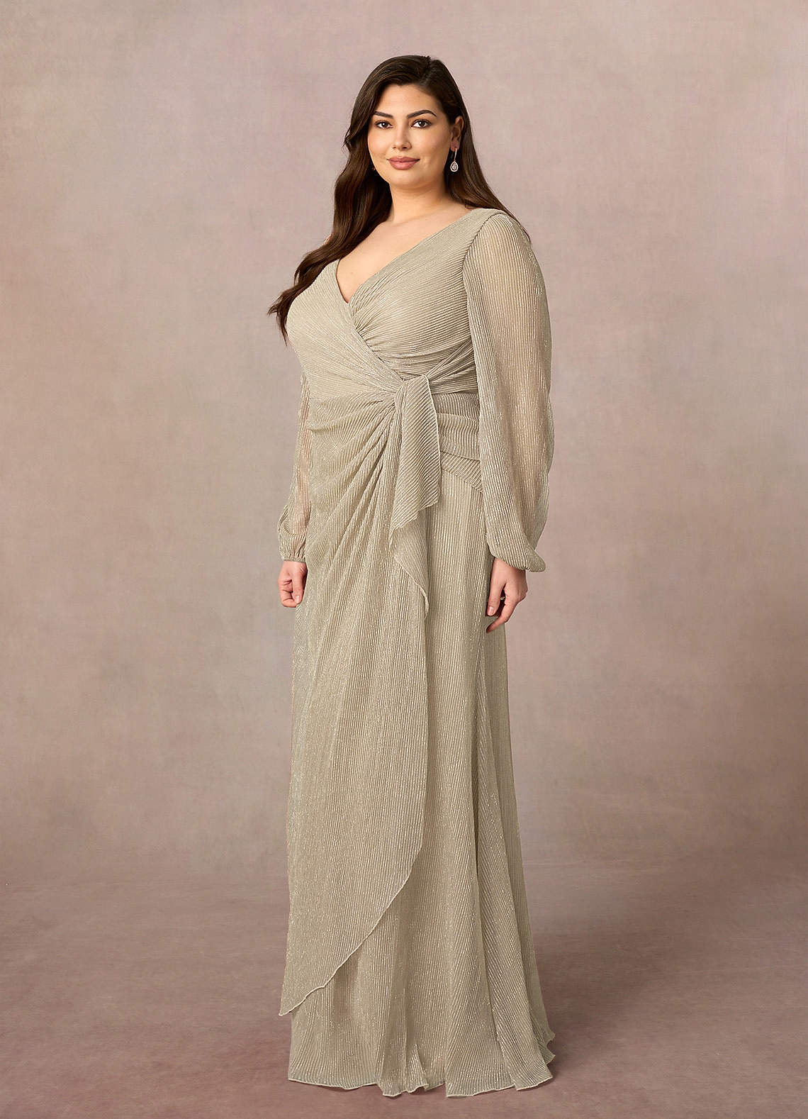 Upstudio Sterling Venta Final Vestido de Agave de Malla Metálica de Corte En A con Volante image6