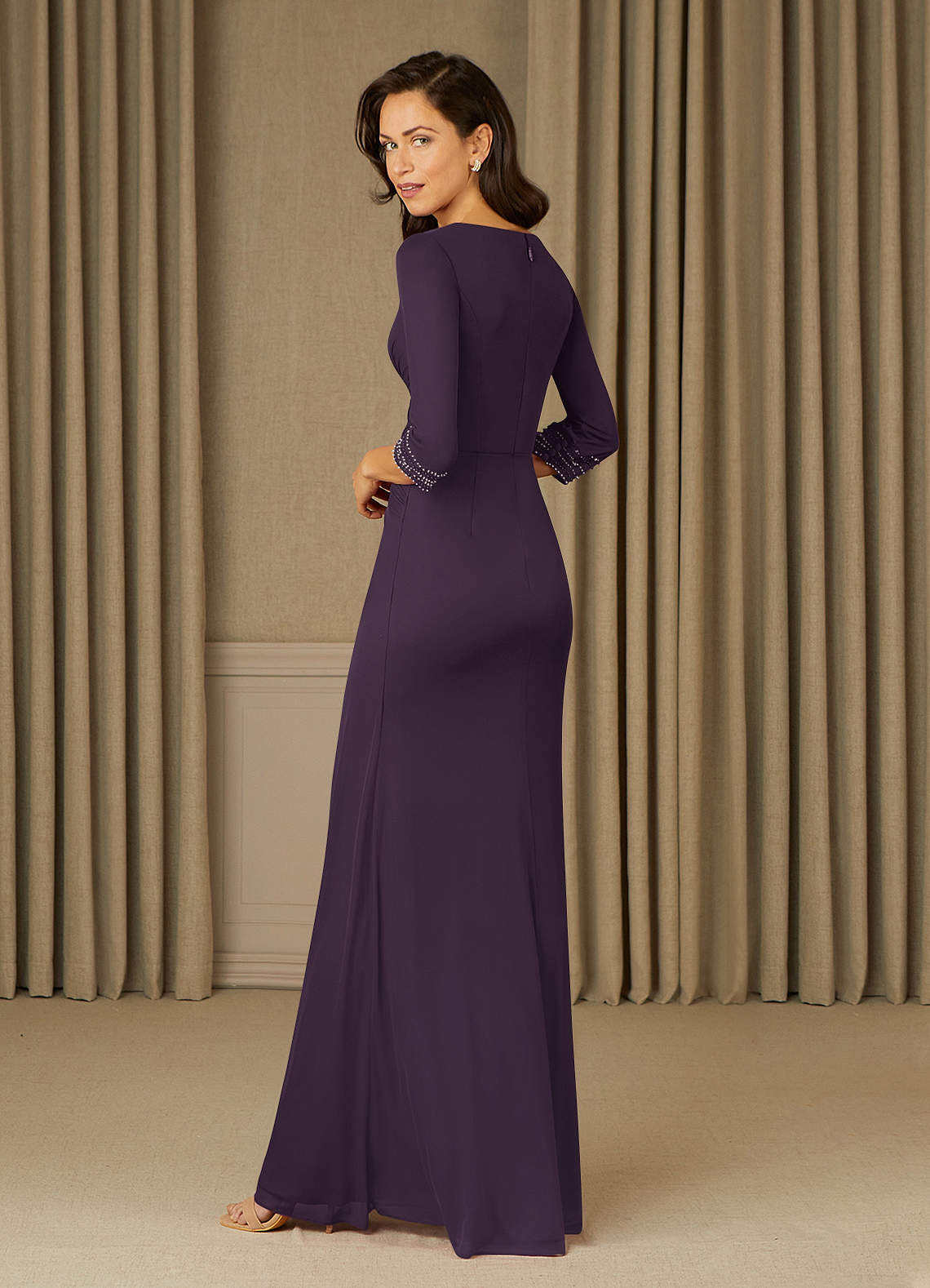 plum mesh dress Plum-Tastic Mesh Bodice Midi Dress