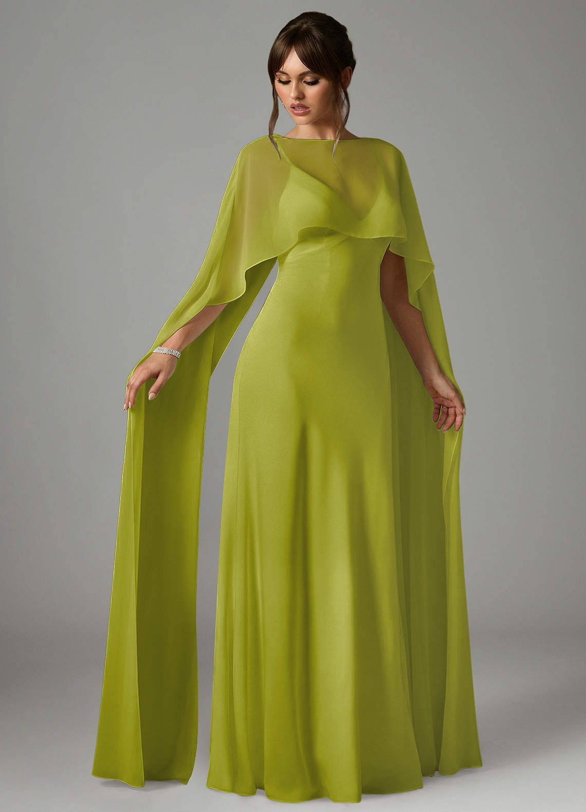 Azazie Stefania Jurken voor thuis passen Jurk van Stretch Satijn met A-Lijn Zwart image2