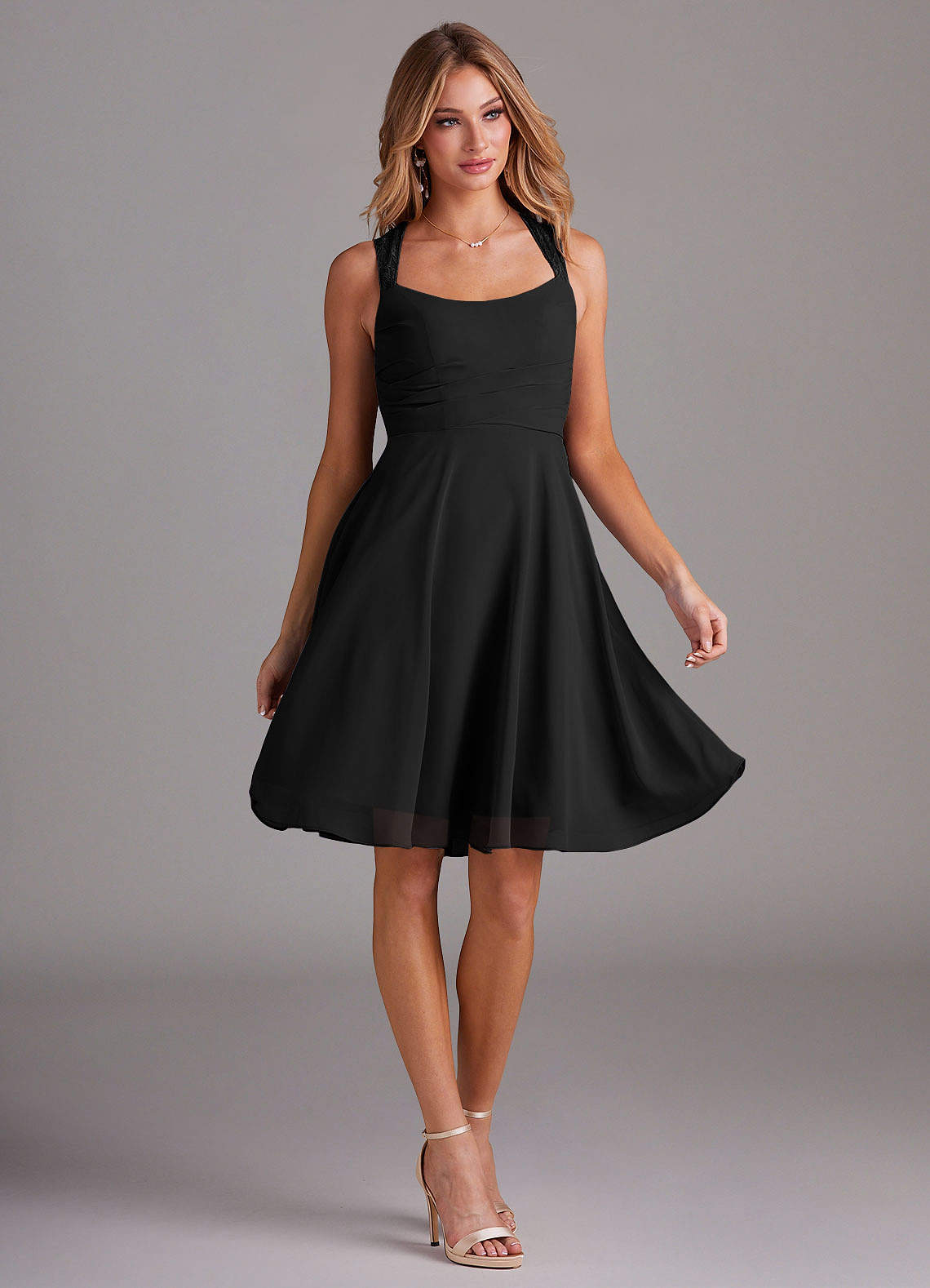 black bridesmaid dresses short A-line Black Short Custom Bridesmaid Dresses, MRB0133