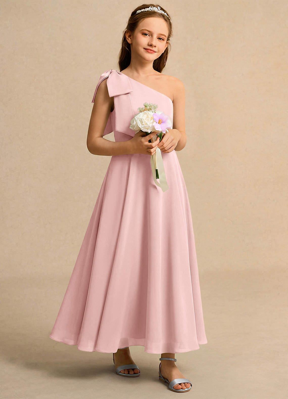 button ribbed midi dress Azazie Guppy Girls Formal