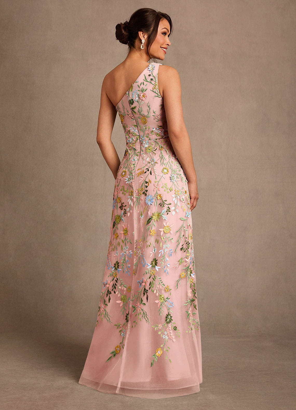 Azazie Bertie Mother of the Bride Dresses Rosette A-Line Lace Dress image1