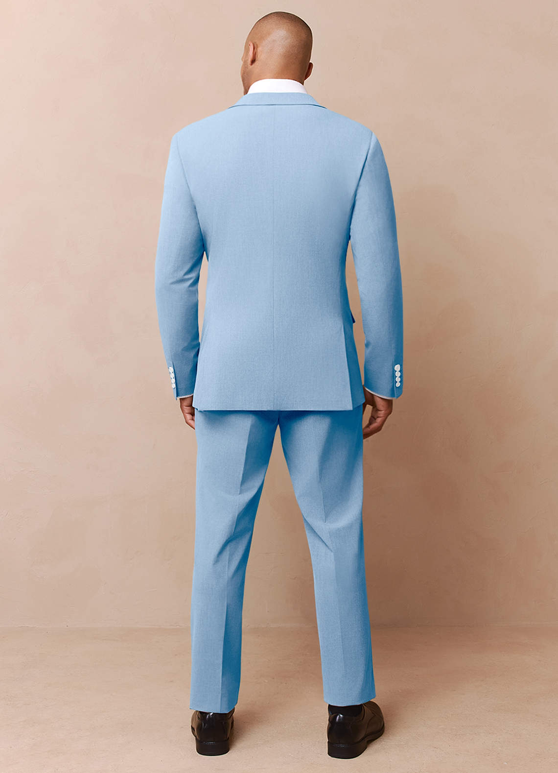 front James Sky Blue Structured Stretch Suit