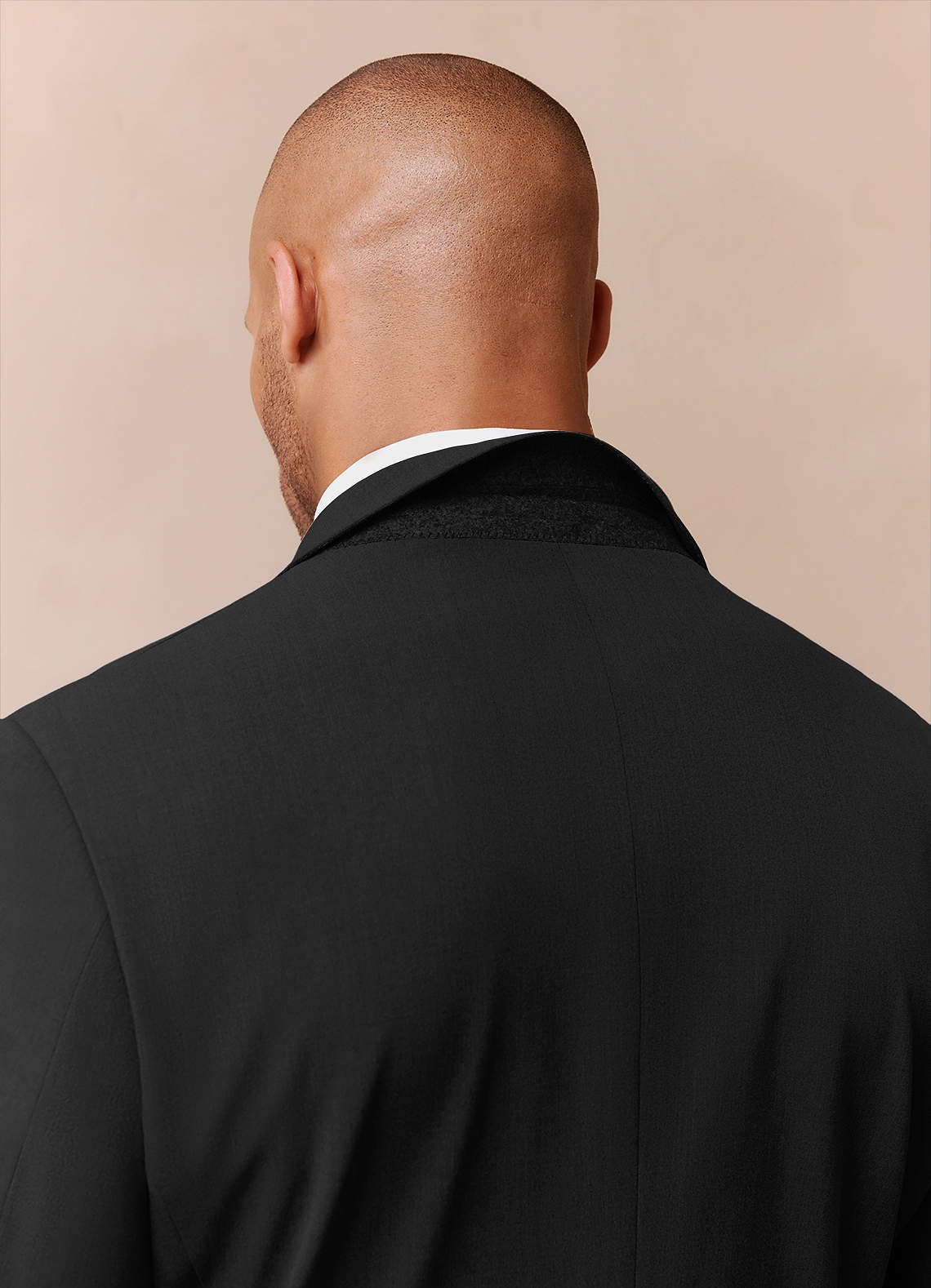 front Savile Black Wool Blend Suit Jacket