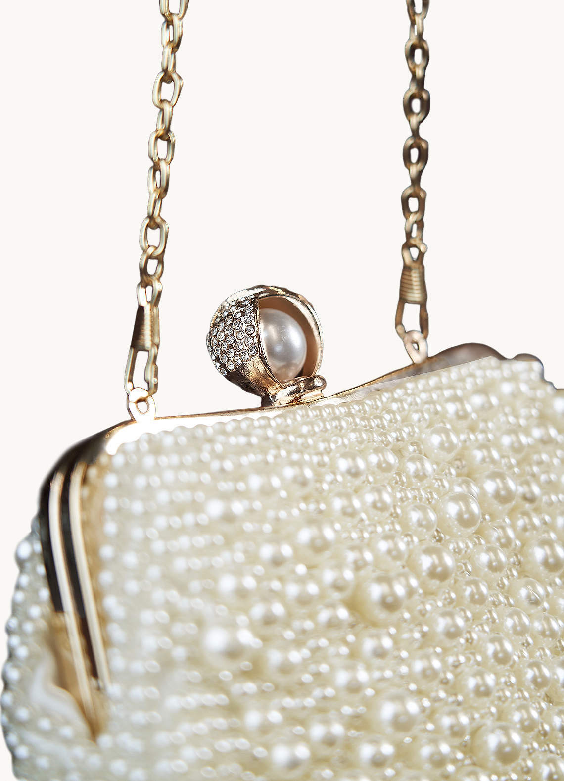 Pearl coloured clutch bag sale