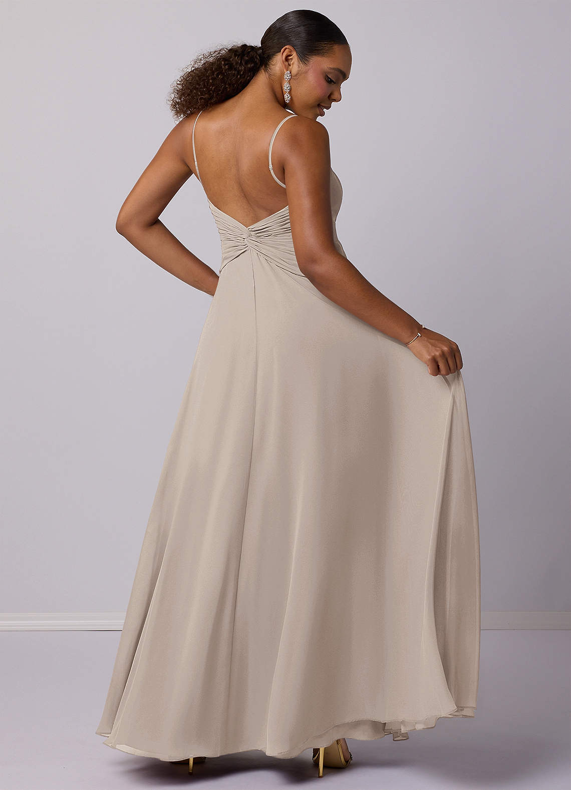Barbie ♥ Azazie Bridesmaid Dresses Frost A-Line Chiffon Dress image5