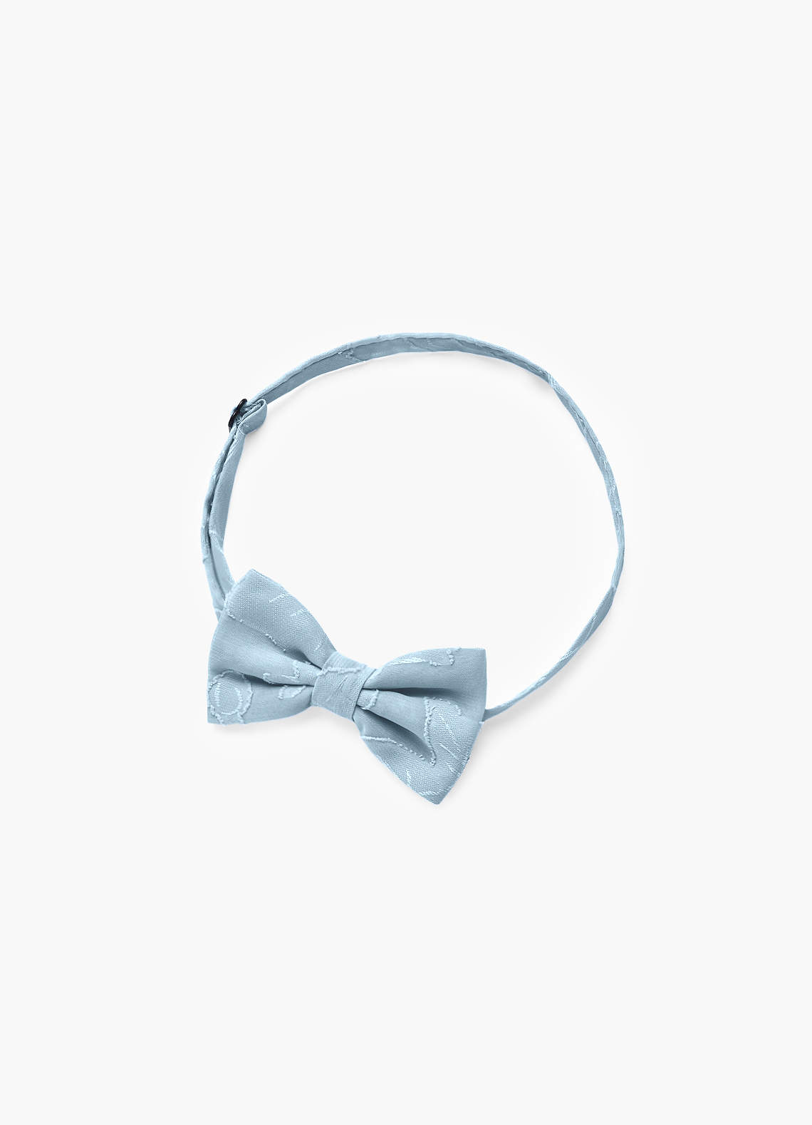 front Boy's Floral Burnout Adjustable Bow Tie