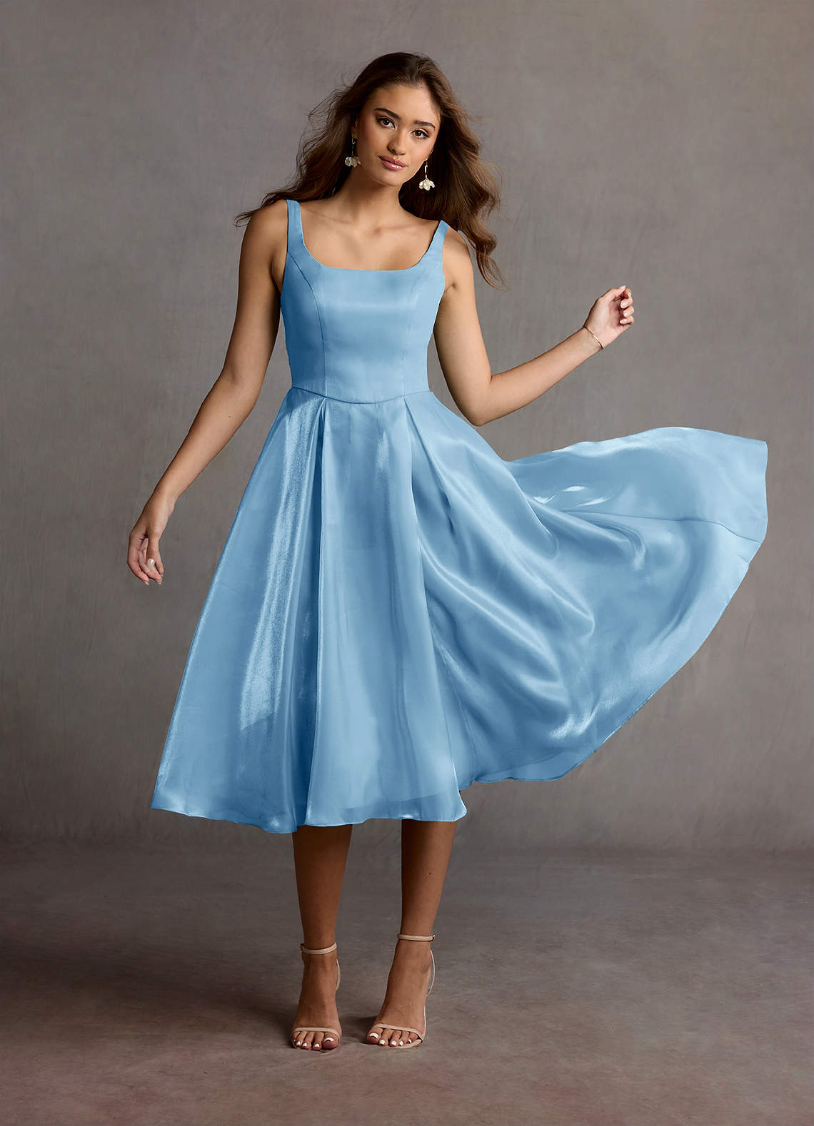 Midi jurk Stellia Mint Blauw image1