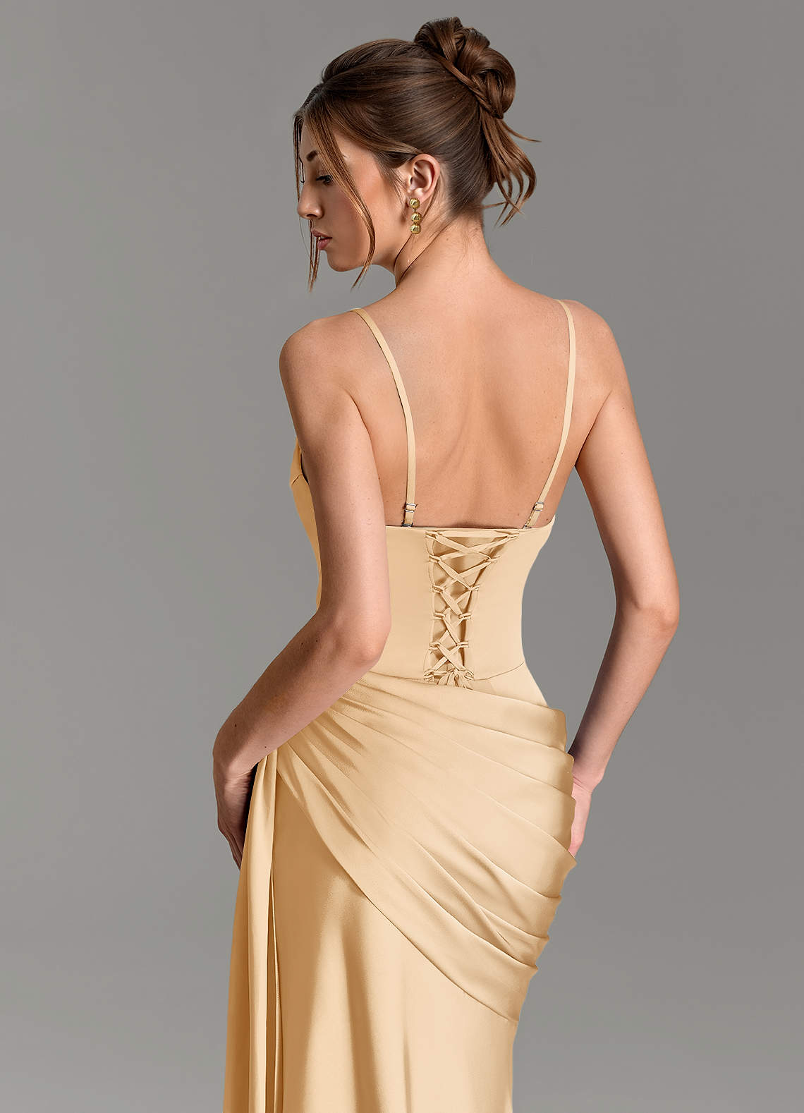 gold backless bridesmaid dress Azazie Zorah Returns-Bridesmaid-Dresses