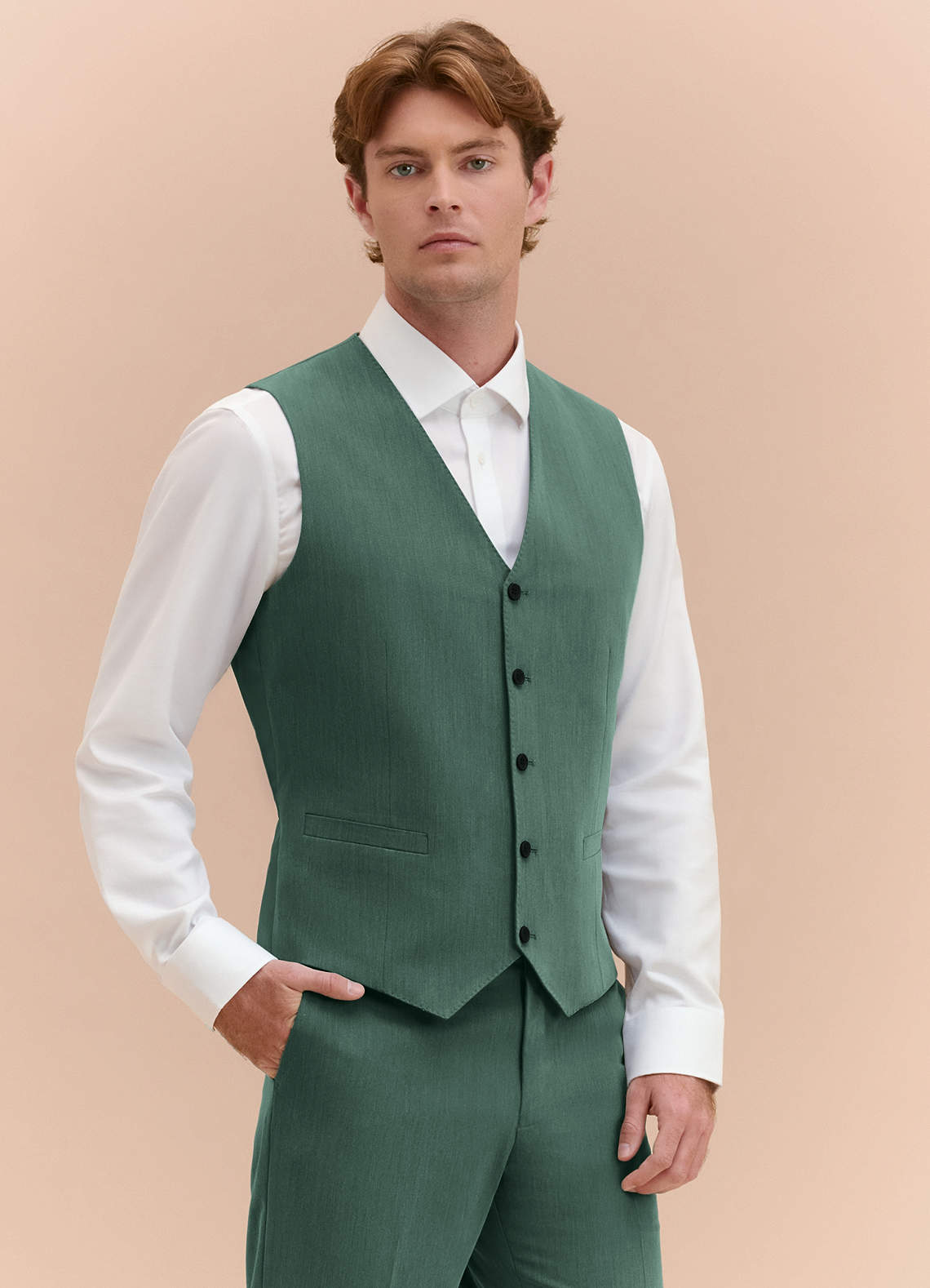 William Eucalyptus Comfort Blend Suit Vest William Eucalyptus Comfort Blend Suit Vest