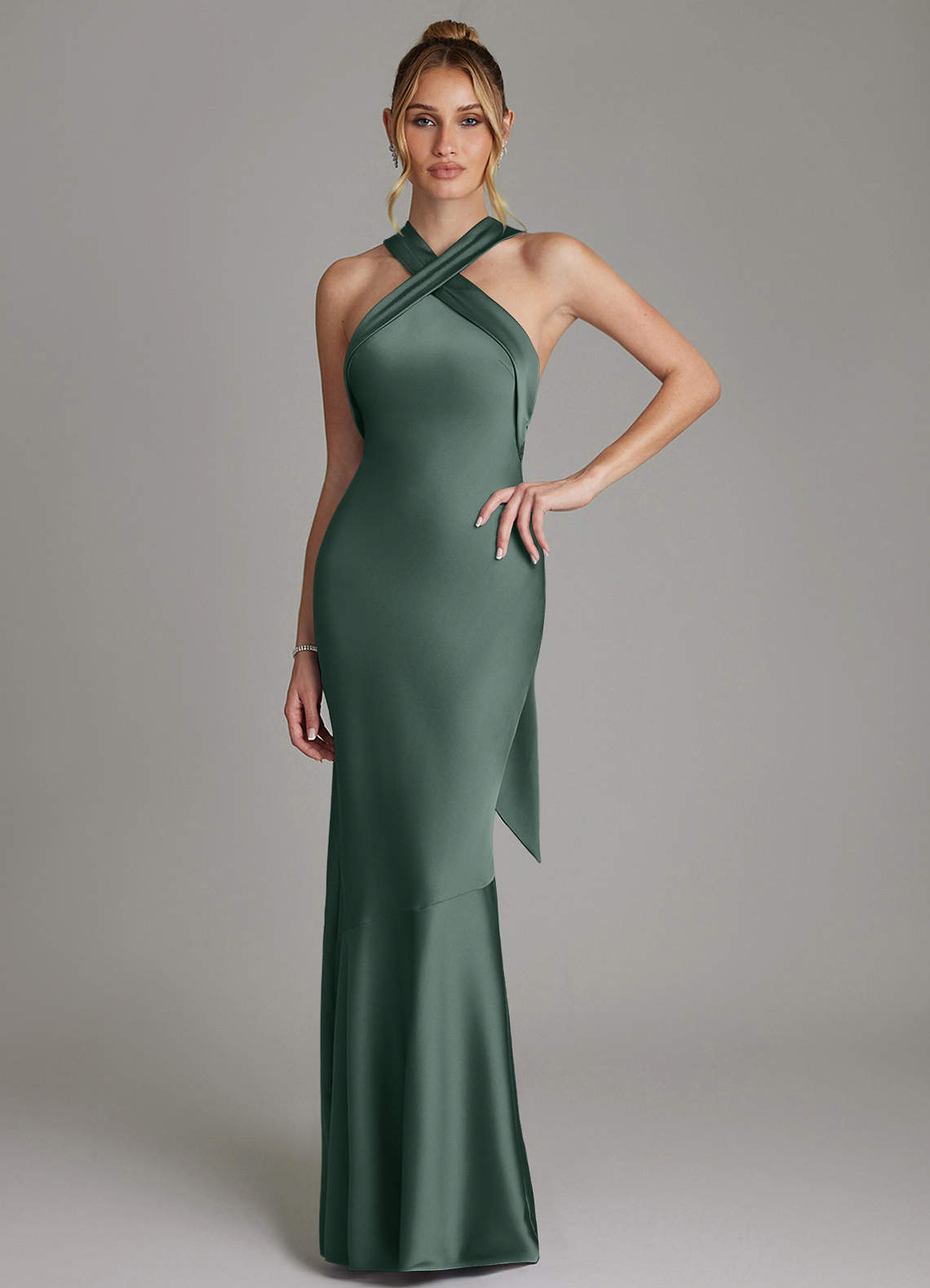 sea green satin dress Azazie Reign Spring22