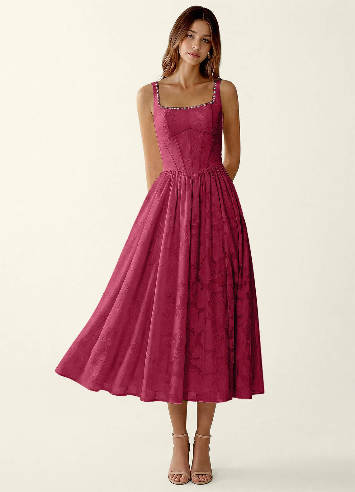 a line dress graduation Long A-line Sleeveless Open Back Formal Graduation Dresses with Slit main image 0