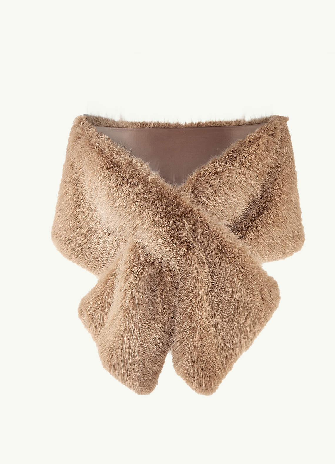 front Plush Faux Fur Wrap