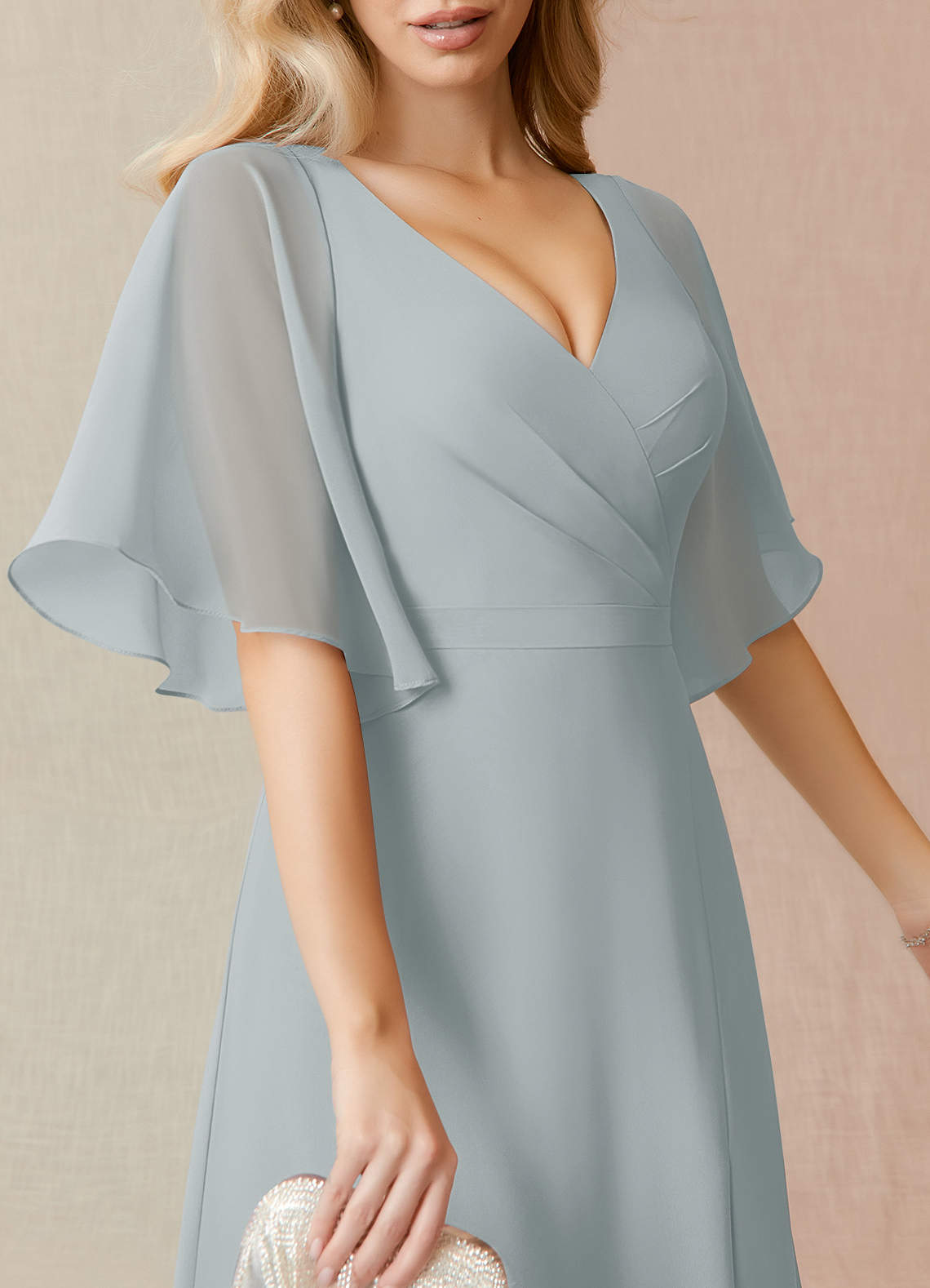 Azazie Cierra Dolphin Grey Bridesmaid Dresses Azazie