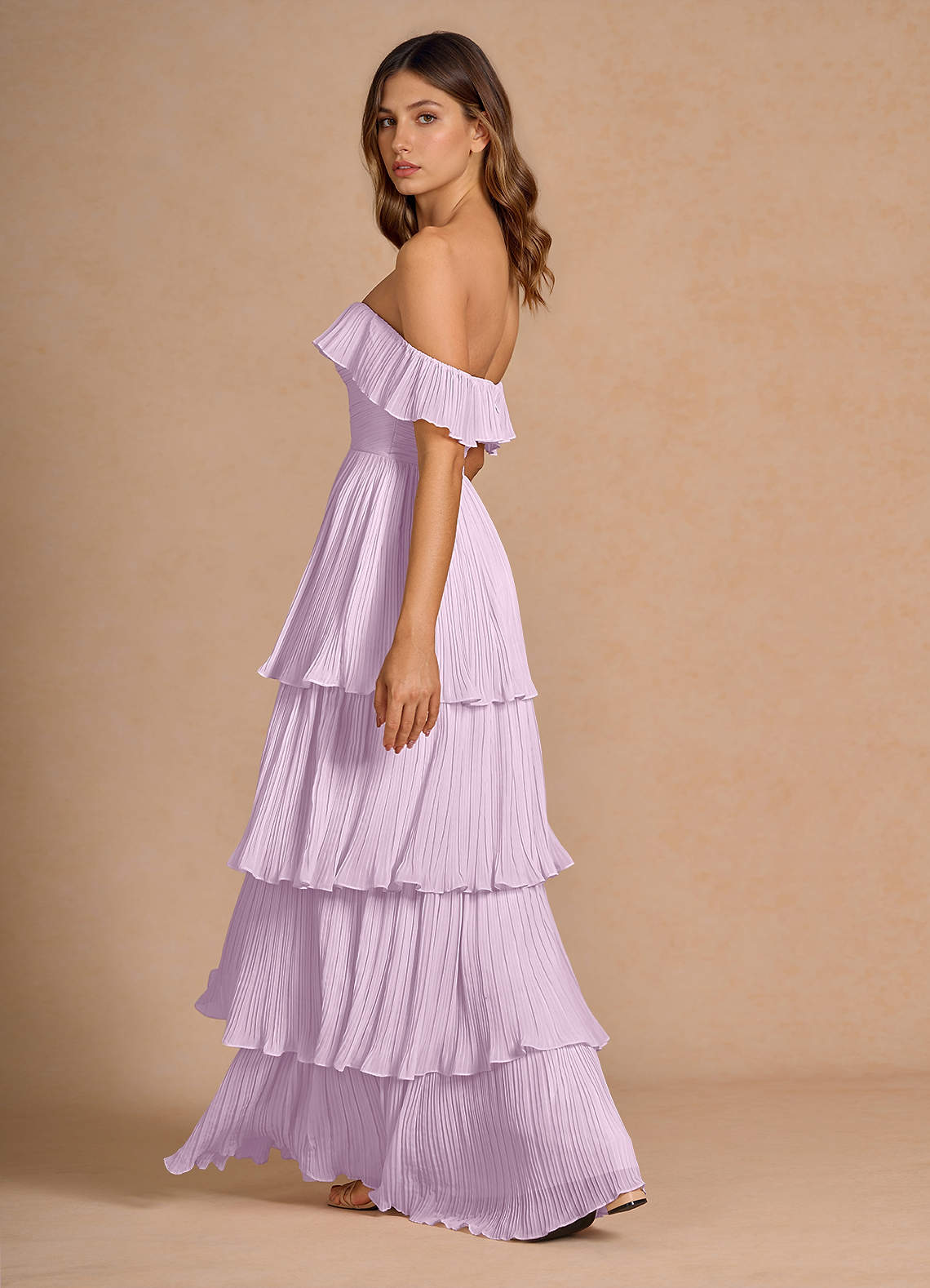 Ianthe Frosted Lilac Maxi Dress Ready to Ship | Azazie CA