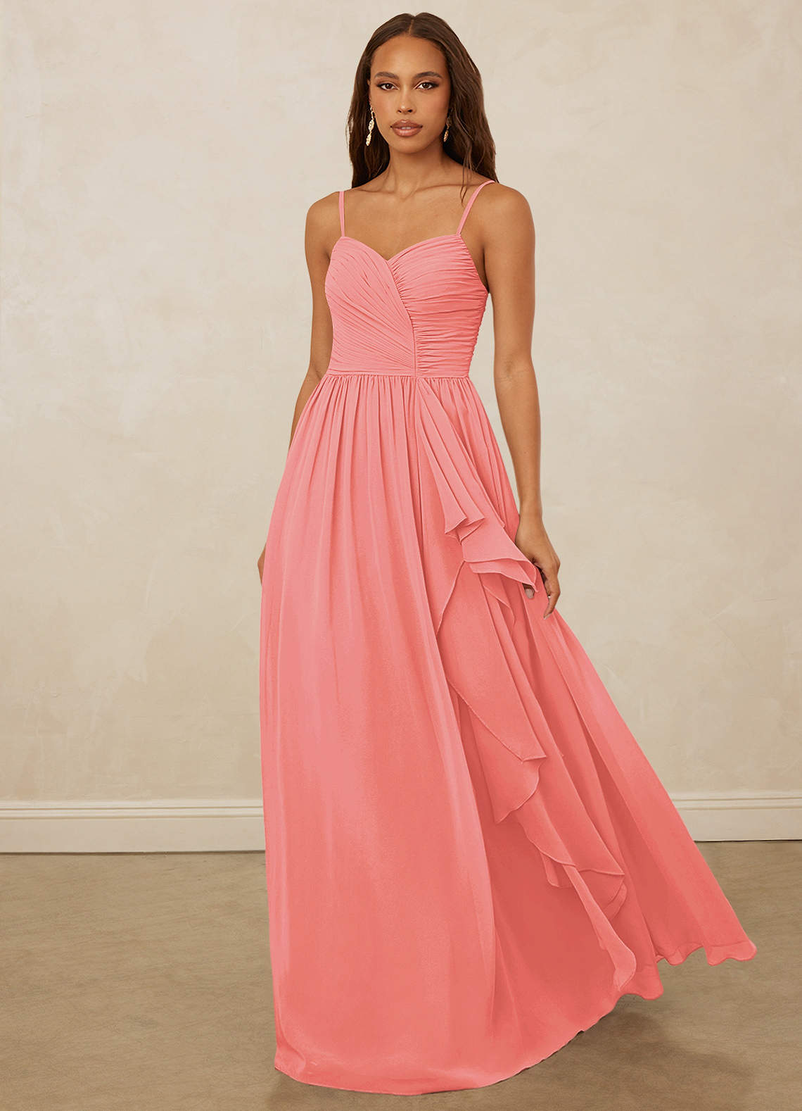 Christian Siriano Bridal for Azazie 1004 Bridesmaid Dresses Pleated Drape Chiffon A-line Dress image1