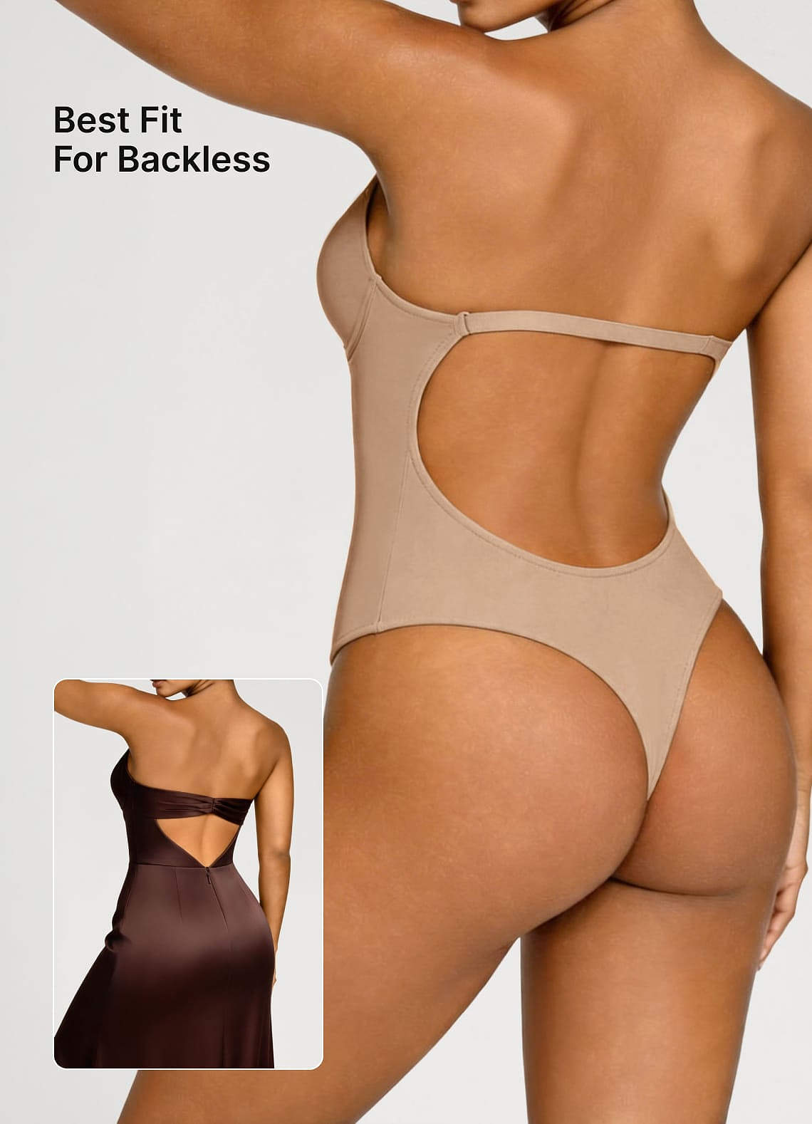 front Strapless, voorgevormde, naadloze string bodysuit