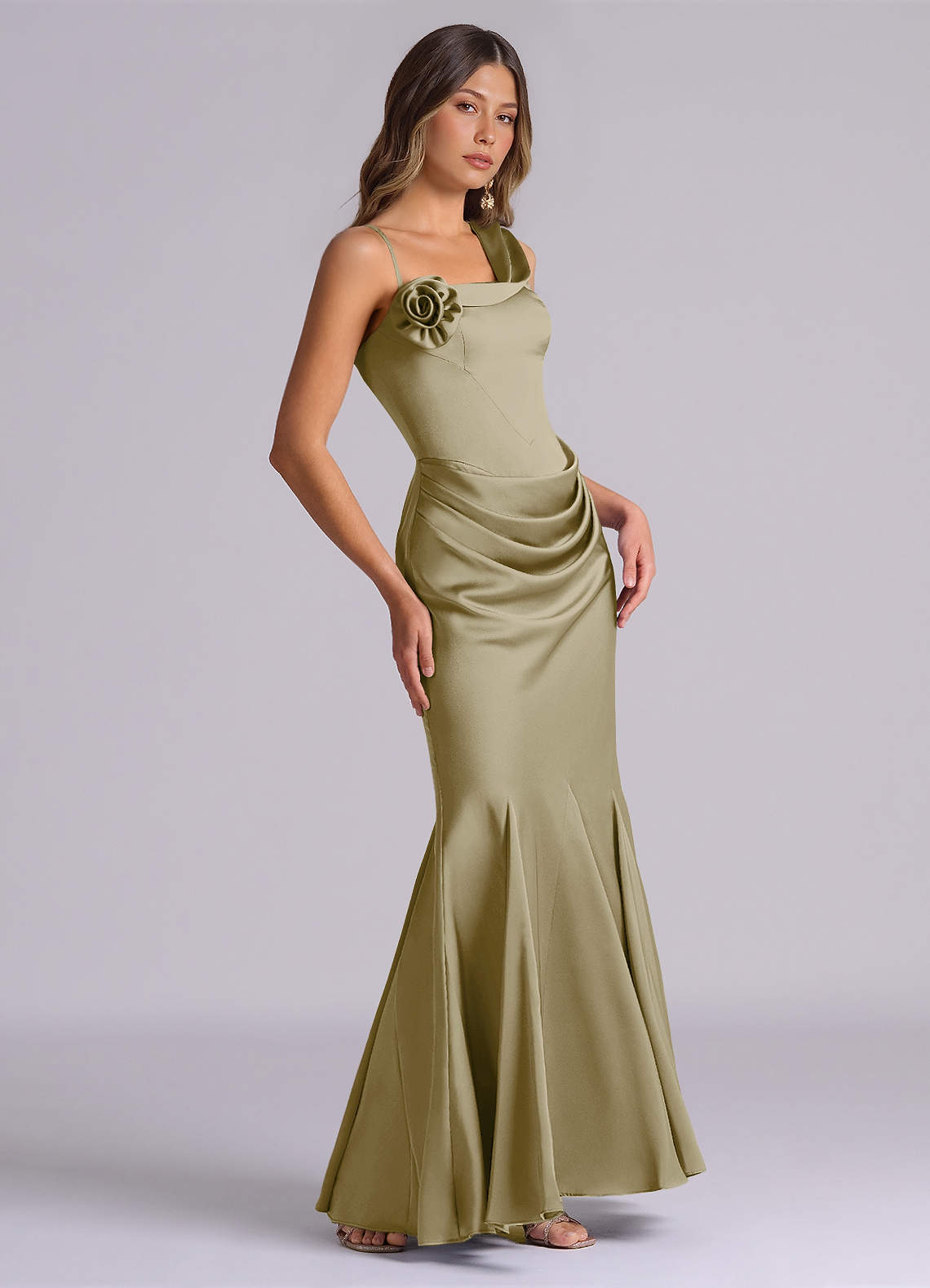 gold necklace for strapless dress Mismached Burgundy Gold Green Mermaid Popular Bridesmaid Dresses BD002 –  bridalsew main image 1