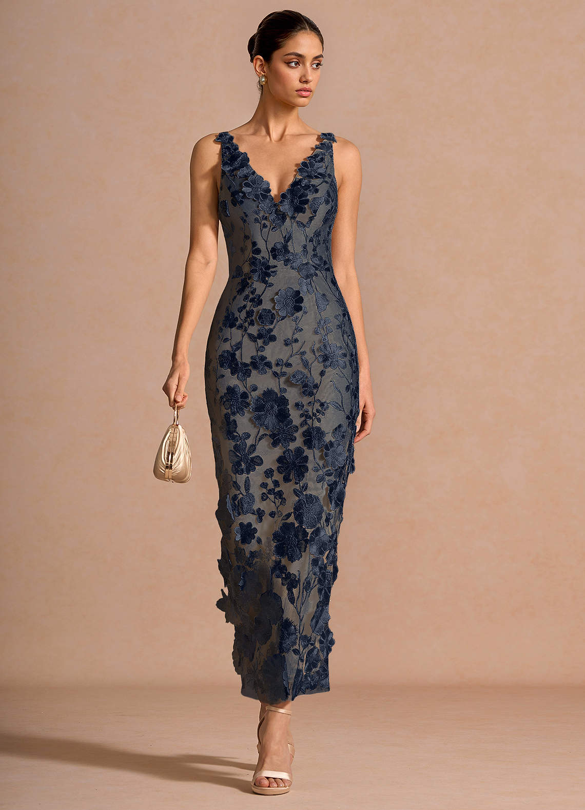 Cireth Navy Maxi Dress | Azazie