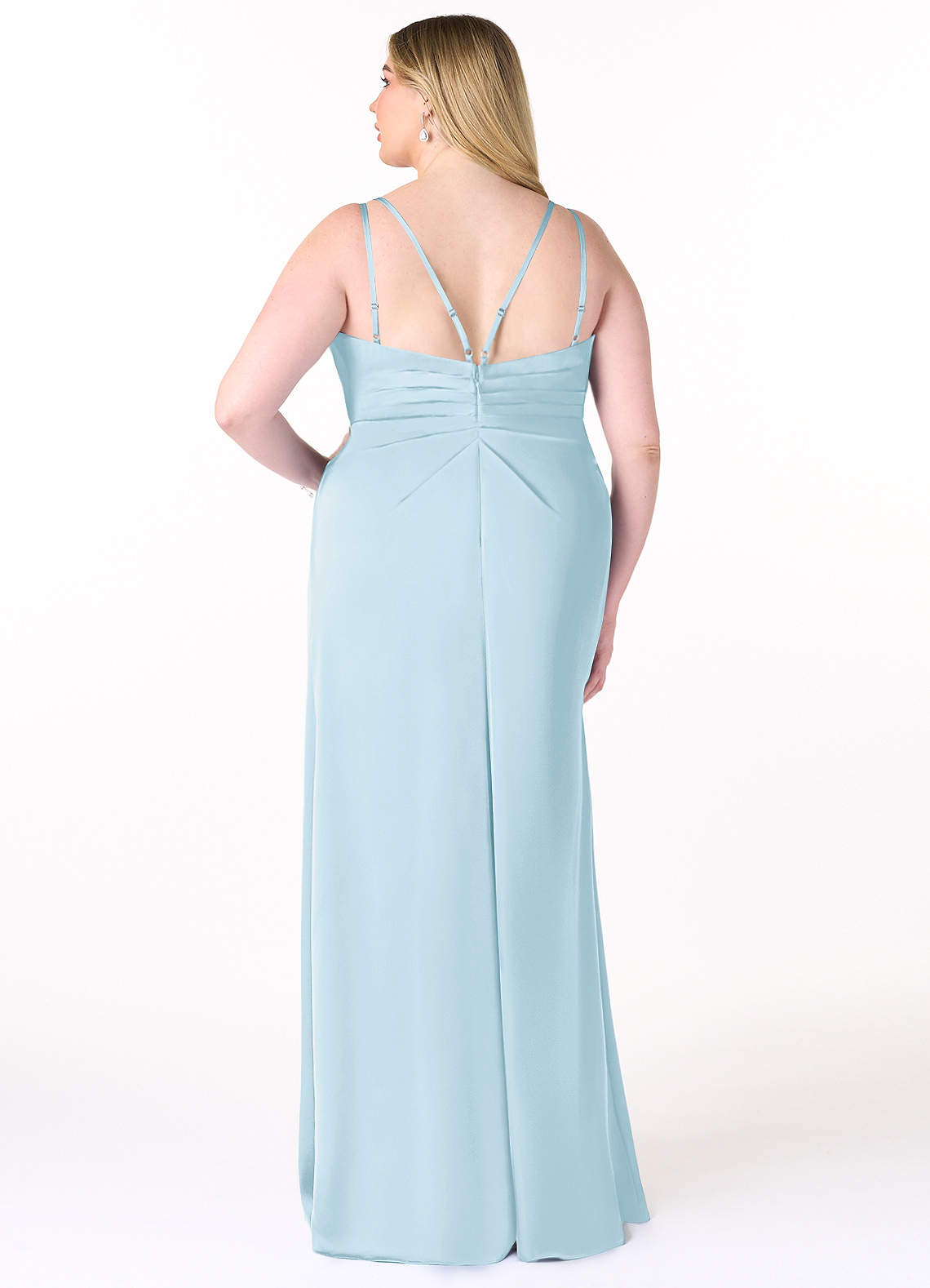 azazie aqua stretch satin dress Azazie Aqua