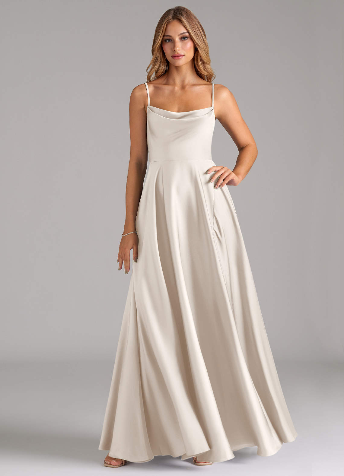 elle bridesmaid dresses Azazie Color:Mist