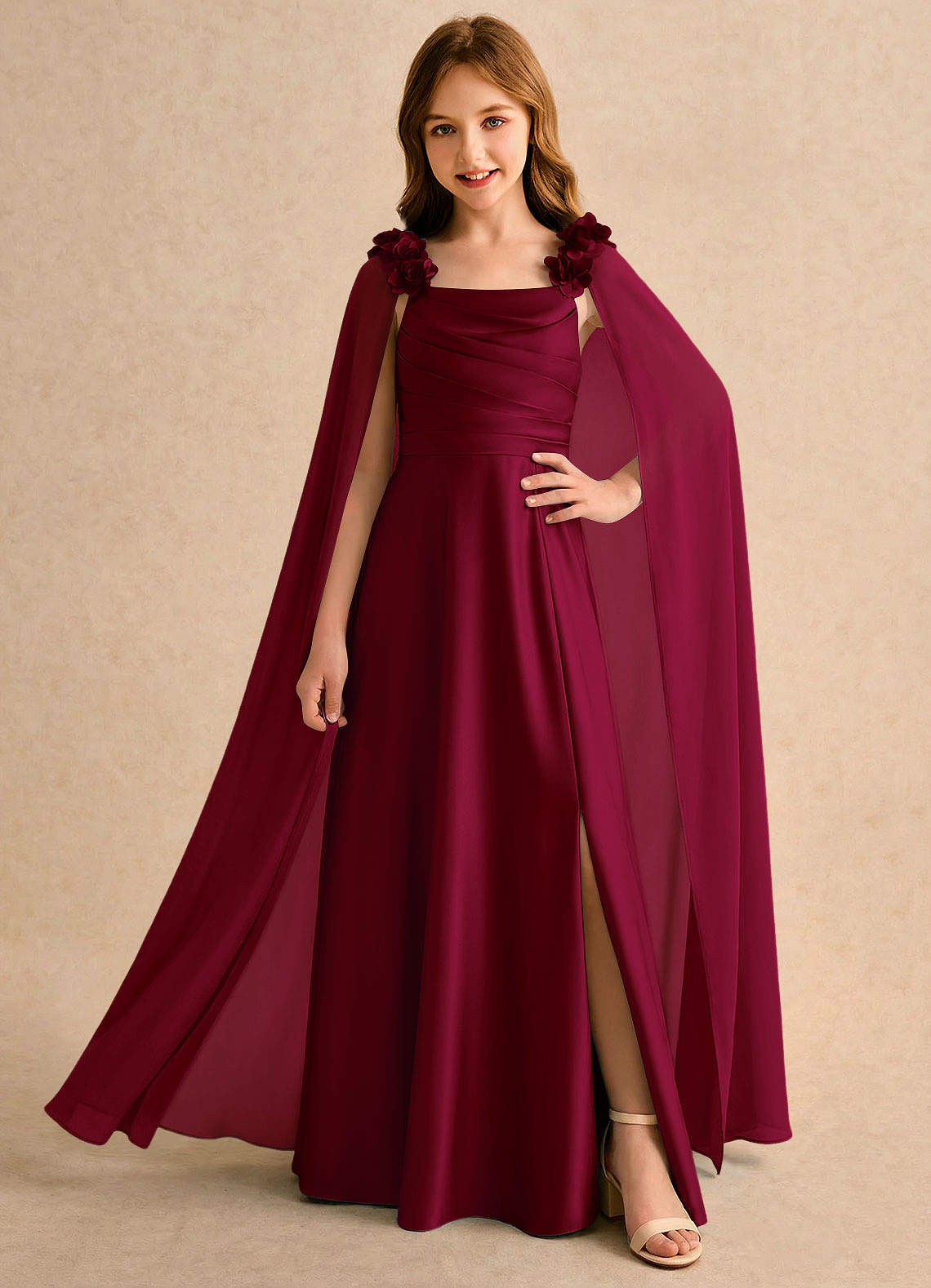 formal elegant dress code for men Sky Blue Long Chiffon Prom Dress with Sleeves Formal Dress PG803