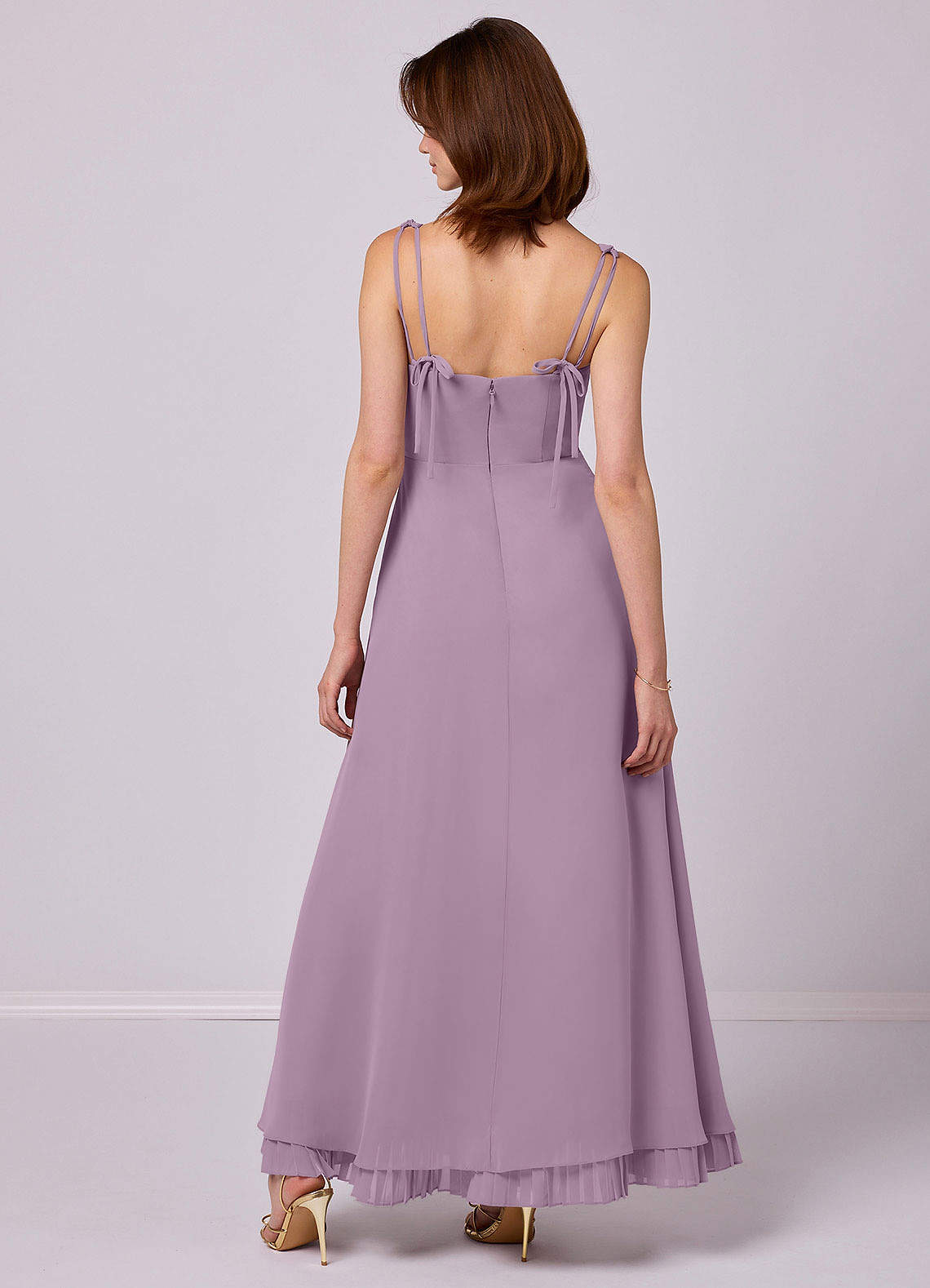 Barbie ♥ Azazie Bridesmaid Dresses Wisteria A-Line Pleated Chiffon Dress image5