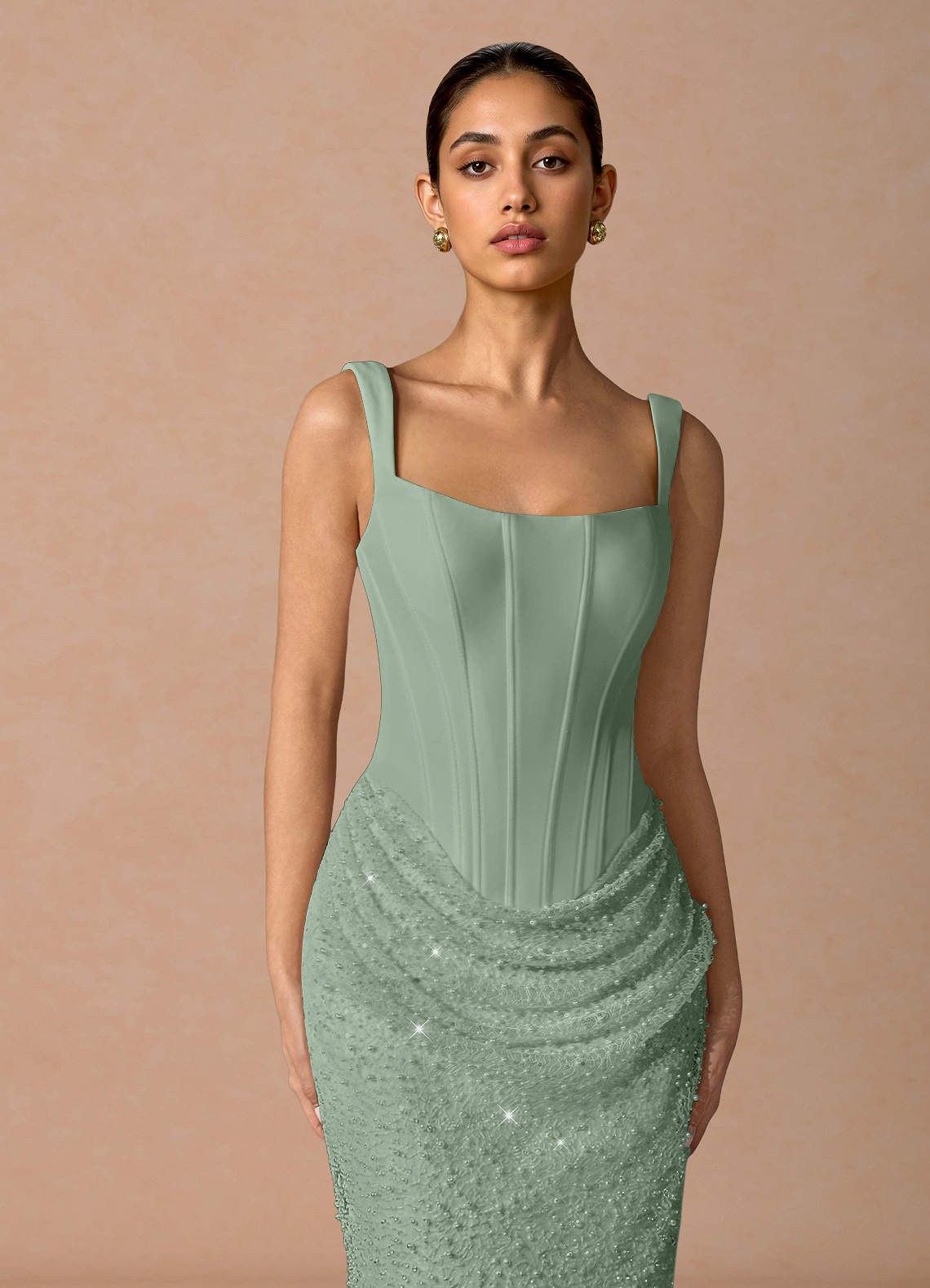 Niamh Matcha Maxi Dress | Azazie