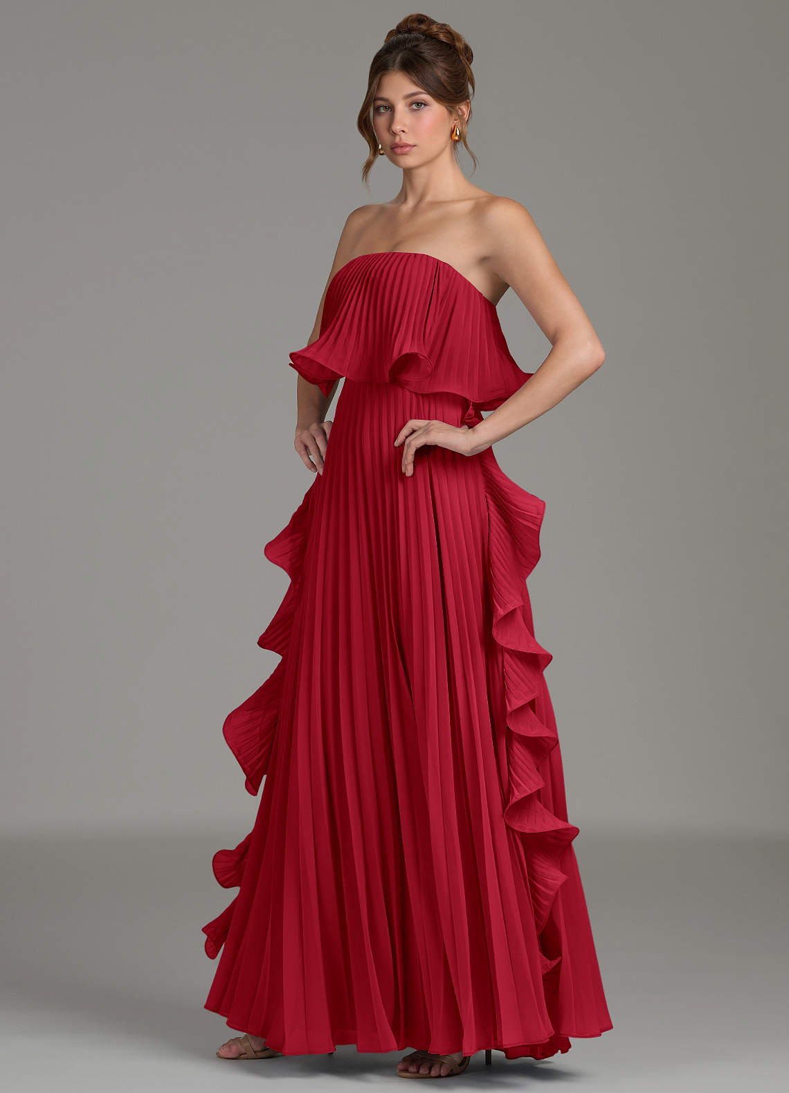 scarlet bridesmaid dresses Azazie Alexia Short Sleeves valentinesday SASH DETAIL SLEEVELESS DRESS Color:Mauve-Rose