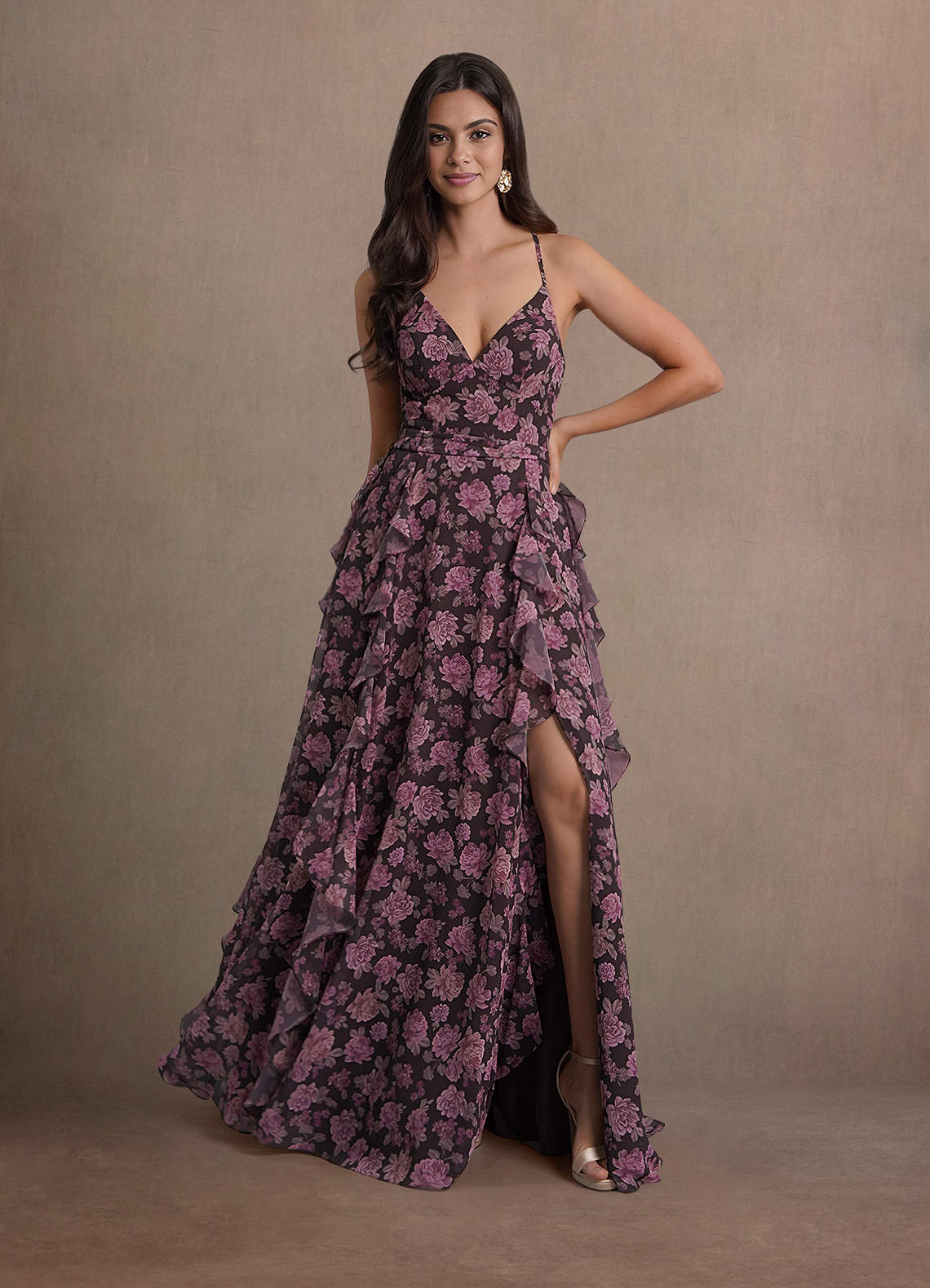 Vestido Lila Multicolor Largo Karin image1