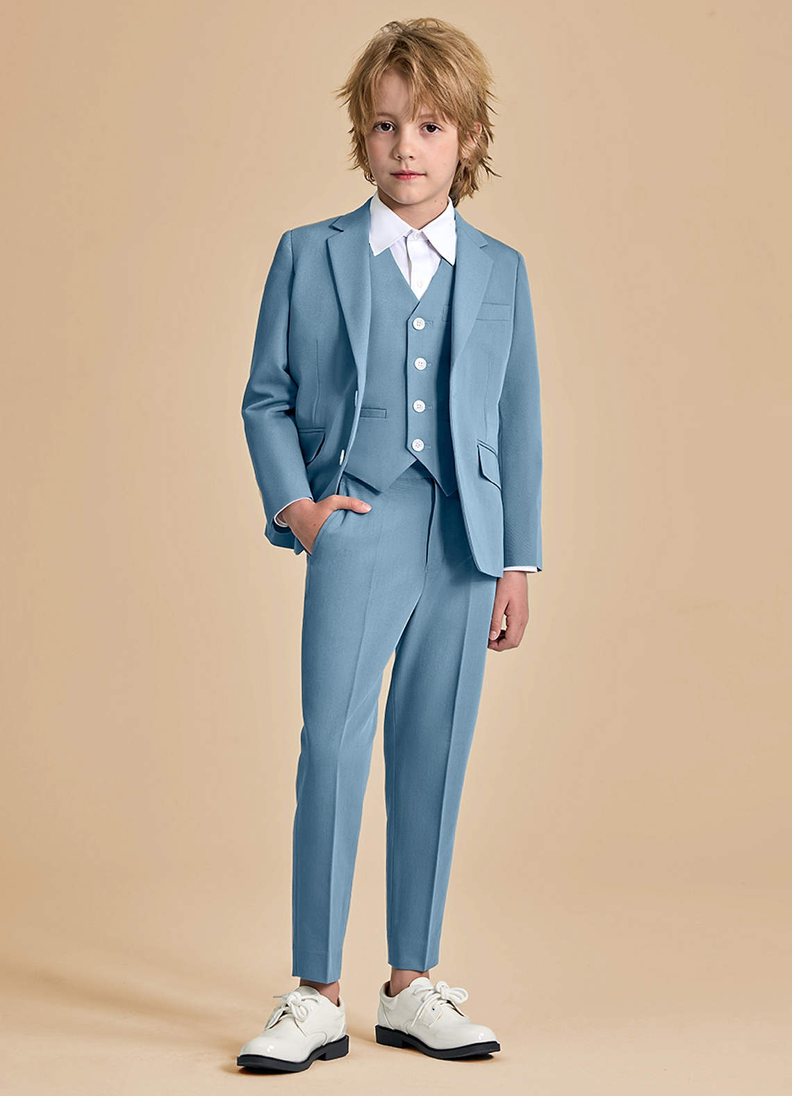 front Oliver Garçons Bleu Clair Costume 3 pièces
