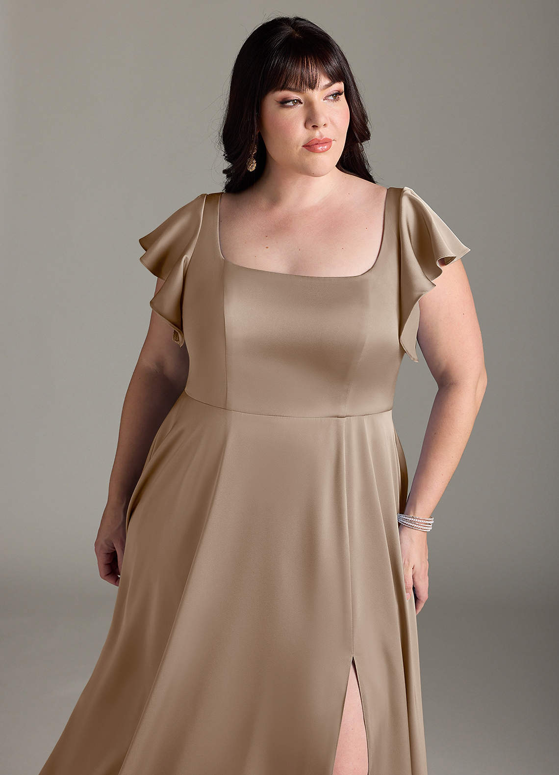 elegant bridesmaid dress Elegant One Shoulder Mermaid Side Slit Soft Satin Bridesmaid Dresses