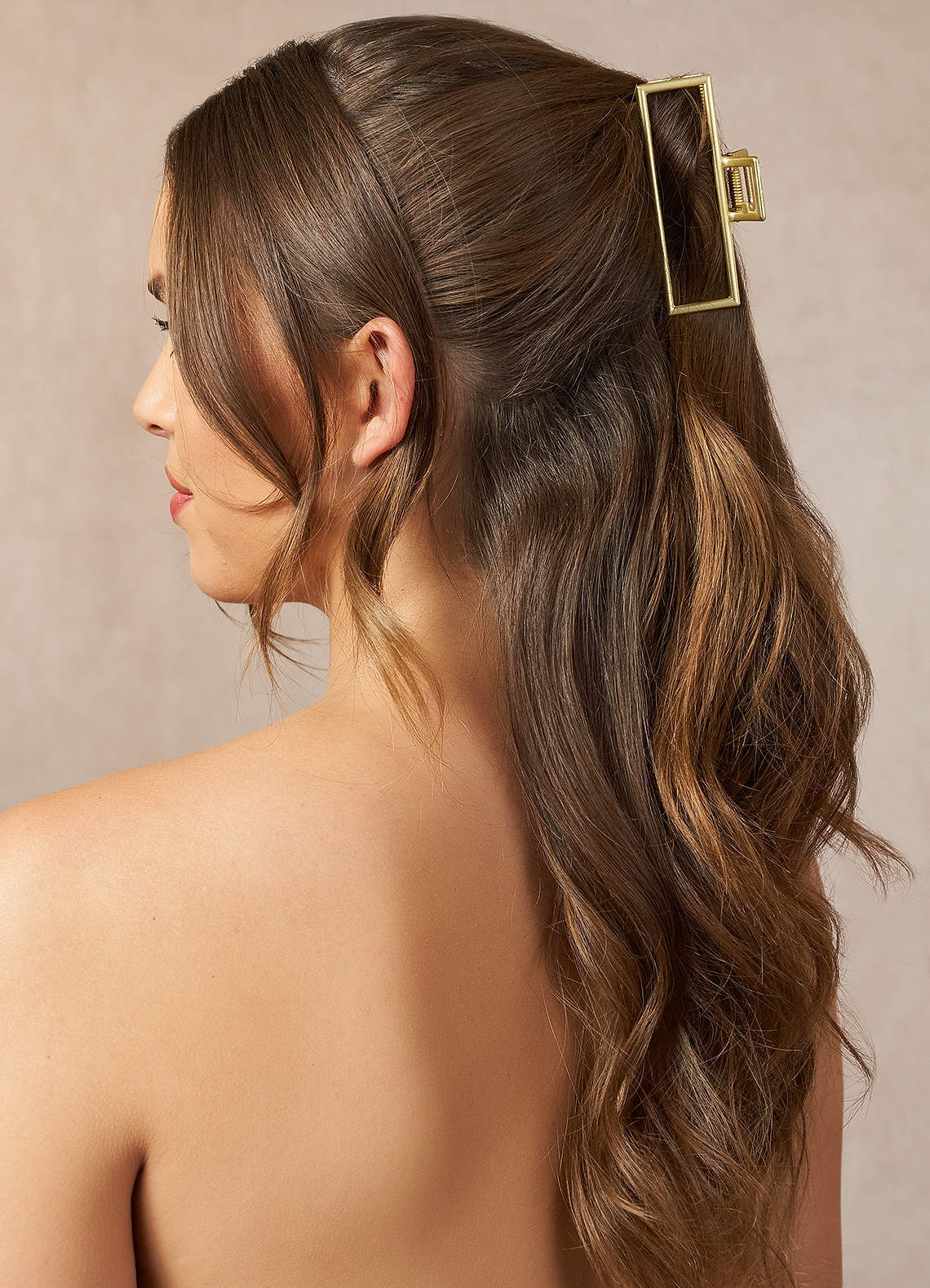 front Classic Golden Hair Clip