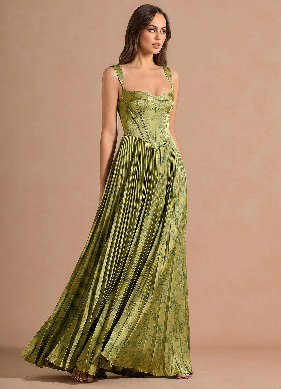 Isonelle Moss Navy Maxi Dress image2