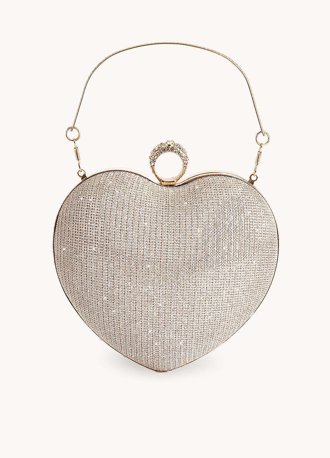 front Shimmering Heart Clutch